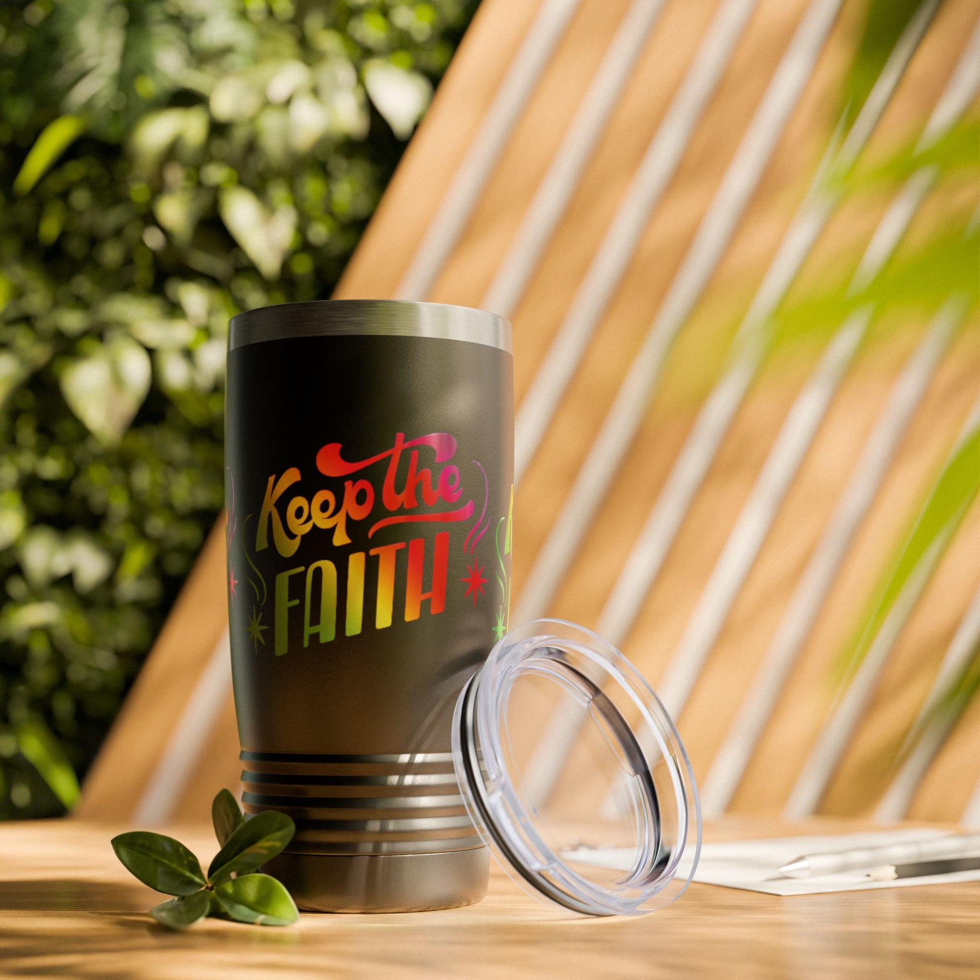 Keep the Faith Ringneck Tumbler - 20oz Inspirational Travel Mug