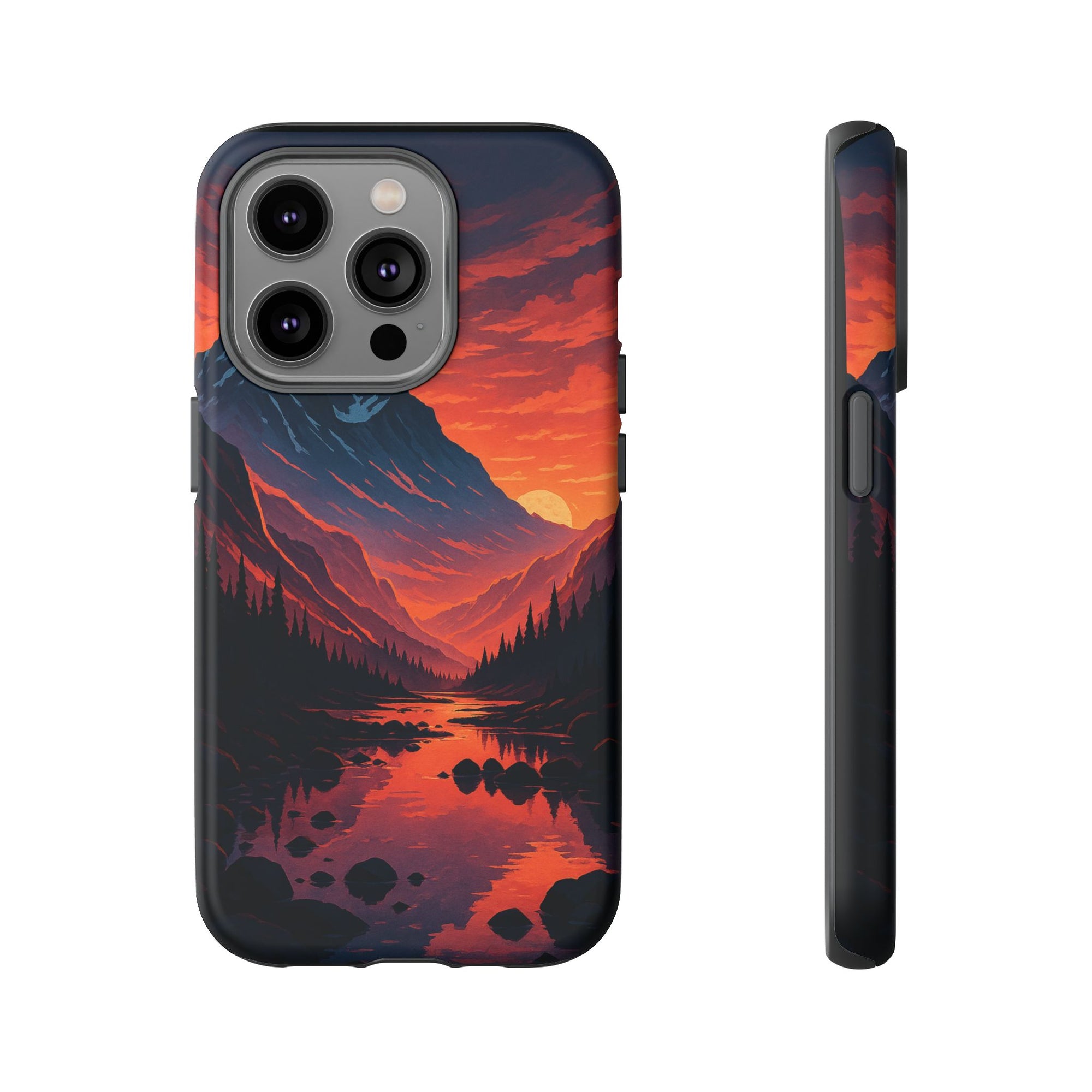 Mountain Sunset Phone Case, Nature Inspired Case, Tough Cases, Gift for Adventurers, Phone Accessories