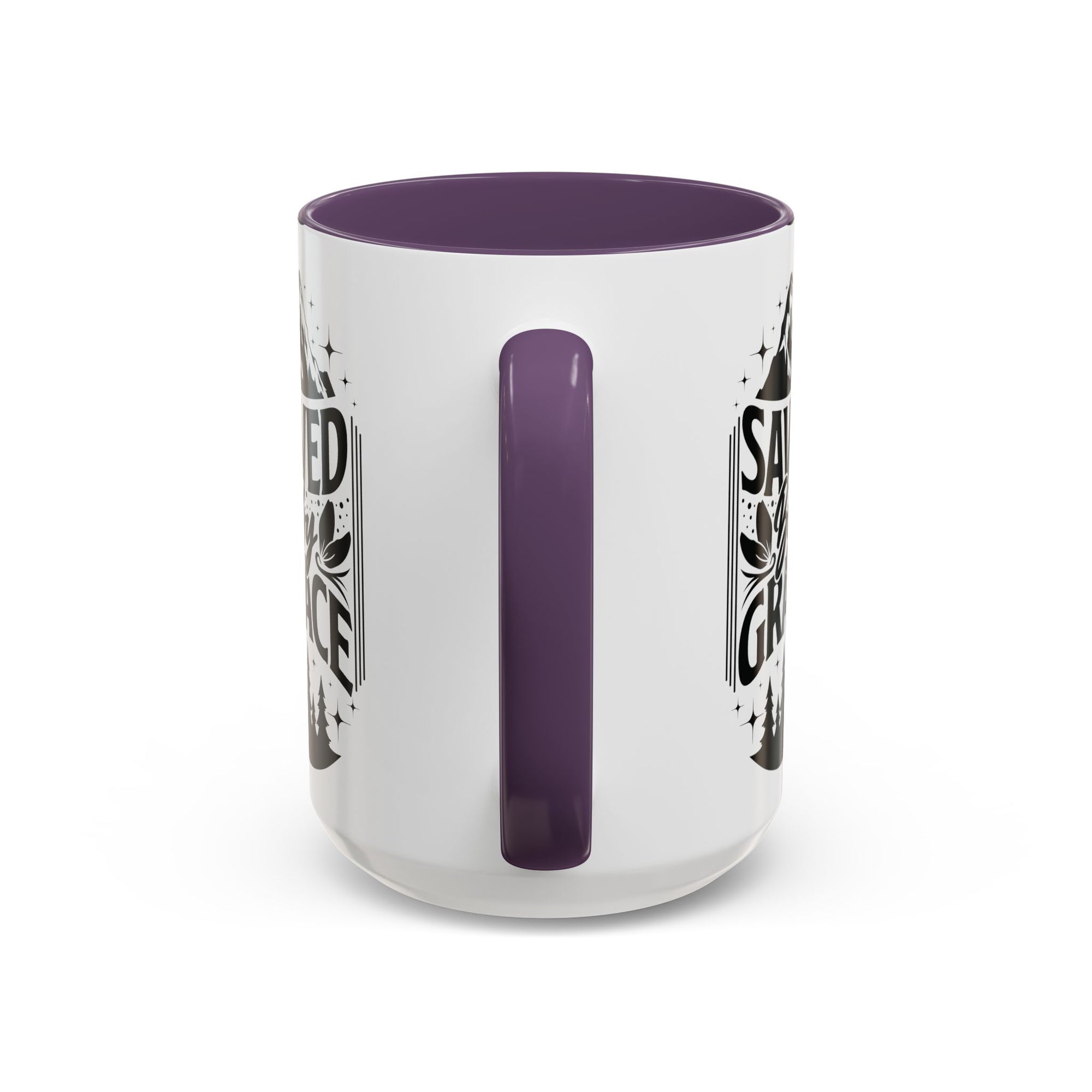 Saved by Grace Accent Coffee Mug - Inspirational Design