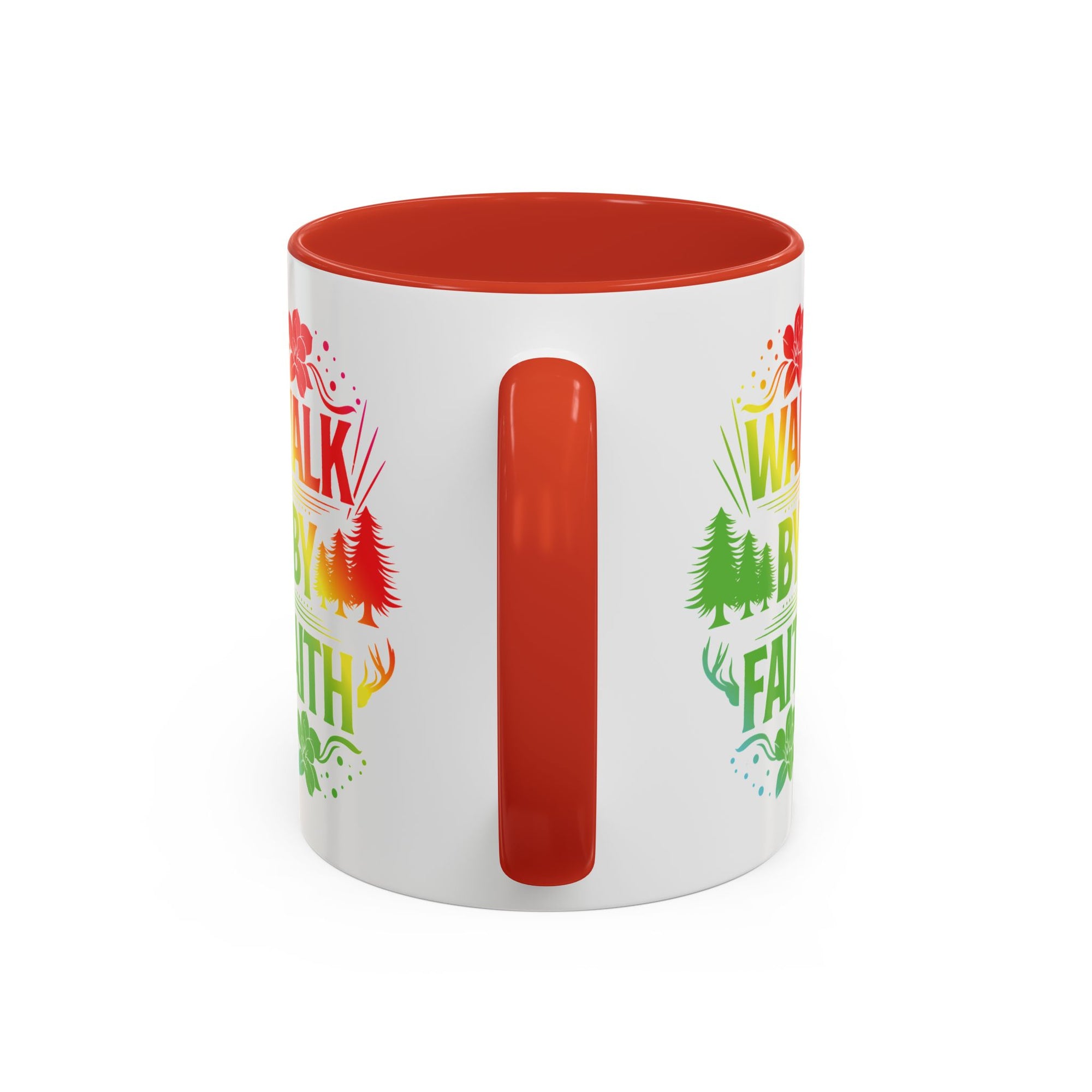 Walk by Faith Accent Coffee Mug - Inspirational Design