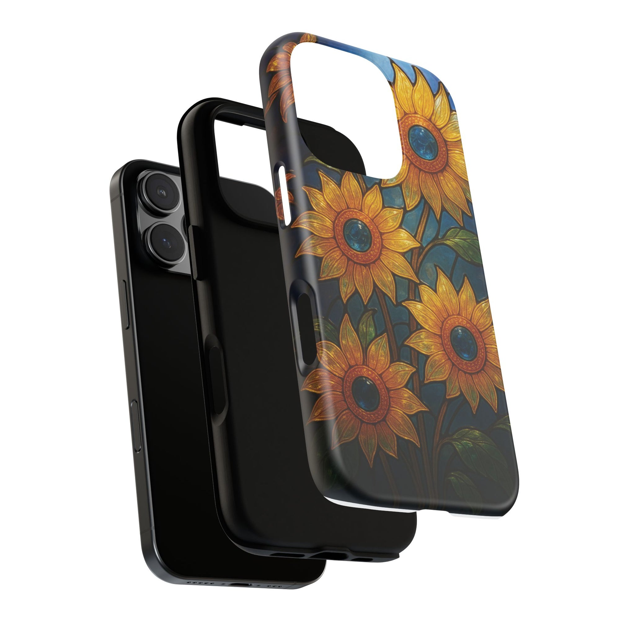 Vibrant Floral Phone Case, Sunflower Design, Tough & Durable Case, Nature Lover Gift, Protective Phone Cover, Spring Aesthetic