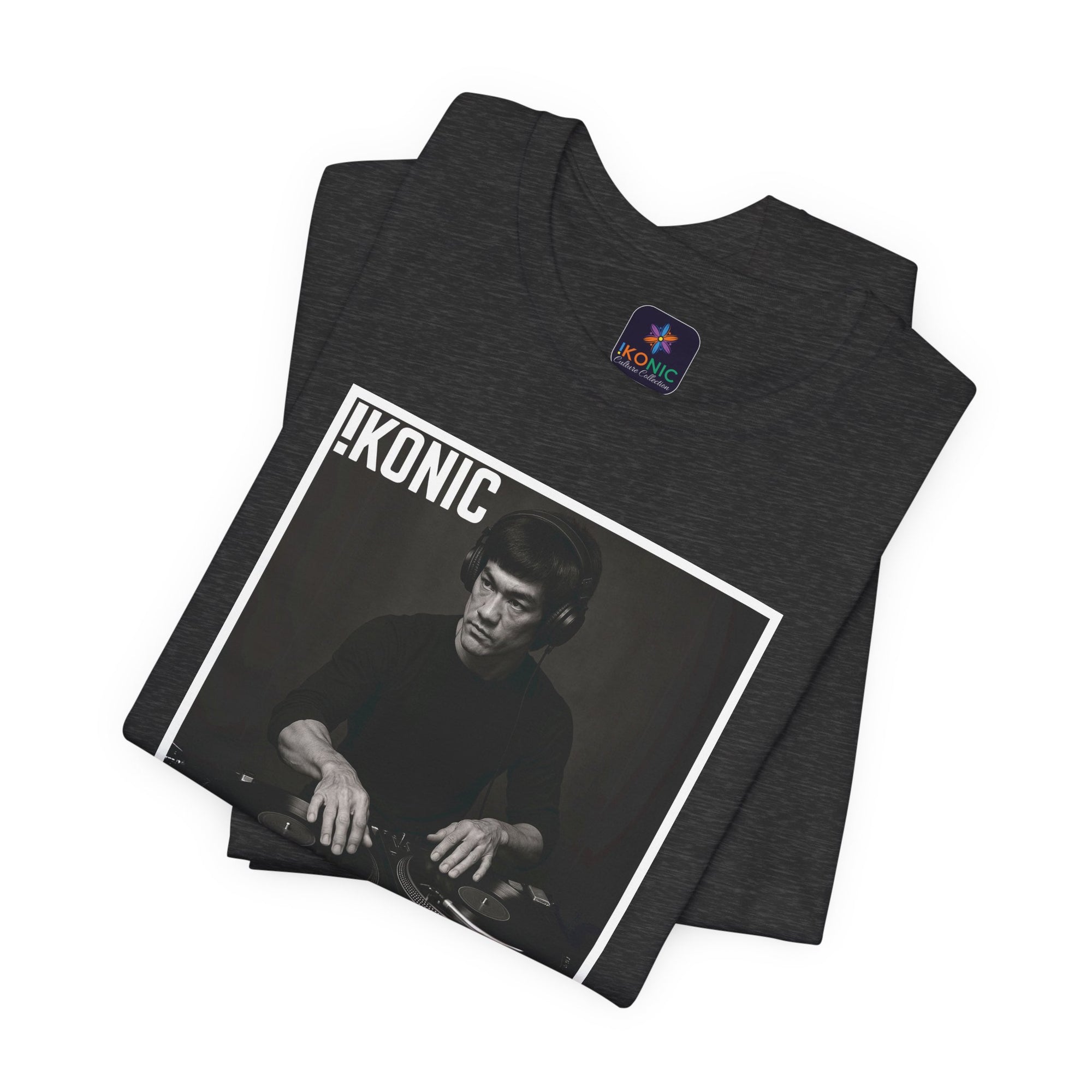 IKONIC Unisex Jersey Tee - Casual Graphic Top for Sports Fans, Everyday Wear, Gift for Him/Her, Street Style Fashion, Bruce The DJ