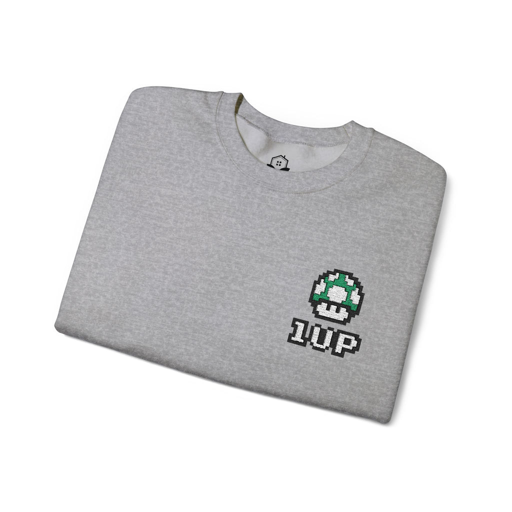 1UP Mushroom - Unisex Heavy Blend™ Crewneck Sweatshirt