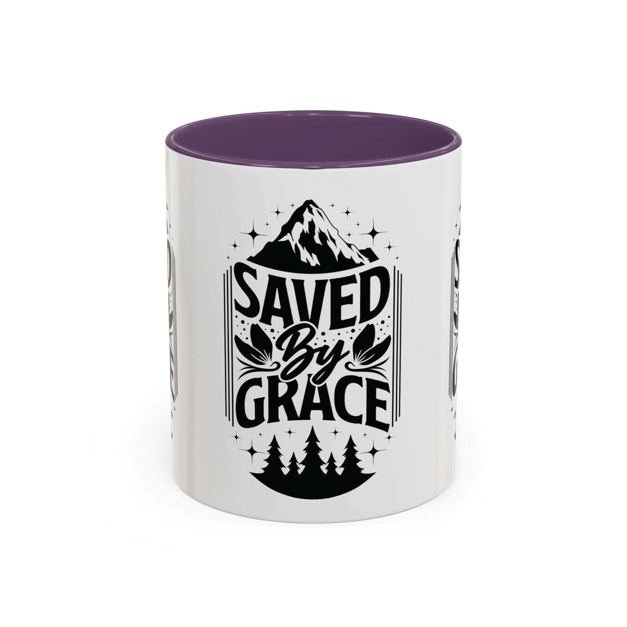 Saved by Grace Accent Coffee Mug - Inspirational Design
