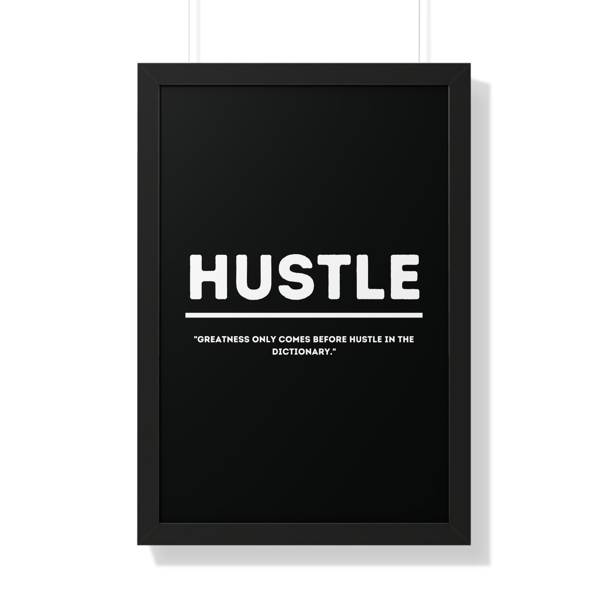 Minimalist in Black (Hustle) - Framed Vertical Poster