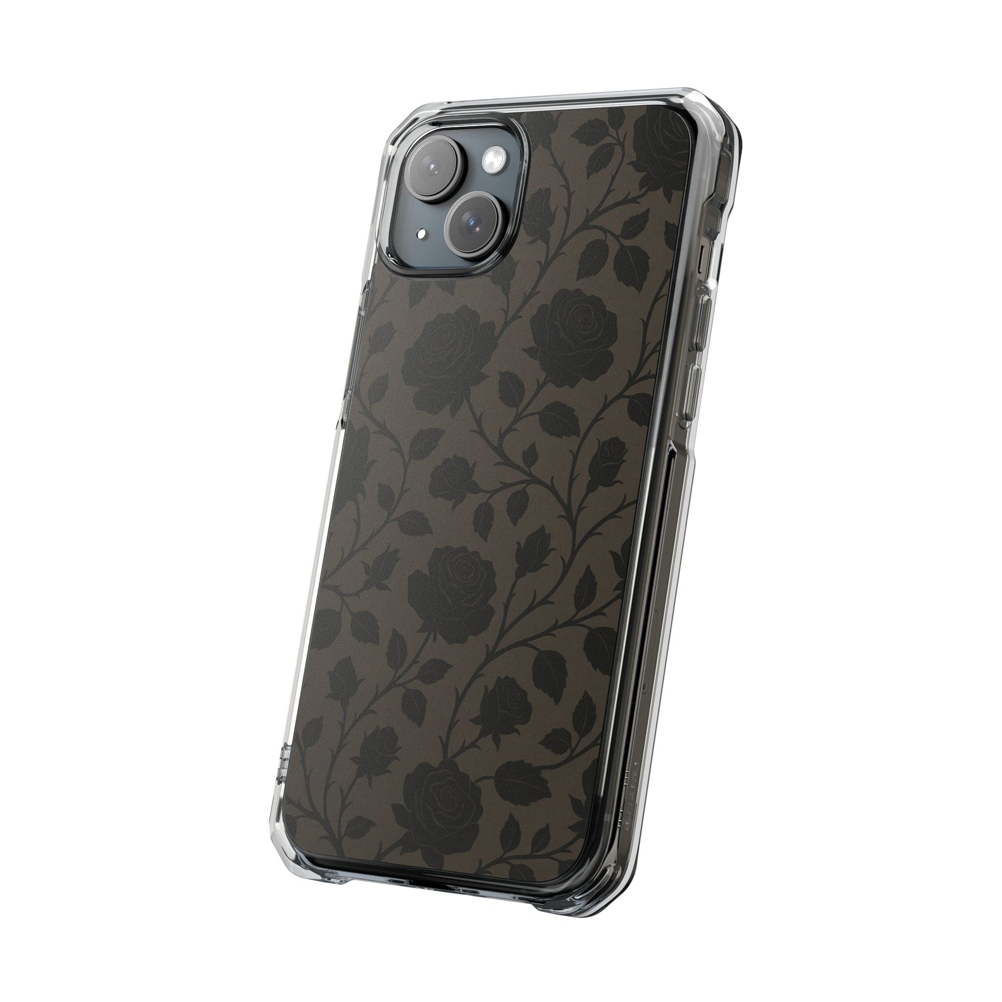 Floral Phone Case - Elegant Rose Design, Magnetic Clear Impact Case for iPhone, Stylish Phone Cover, Gifts for Her, Floral Lover