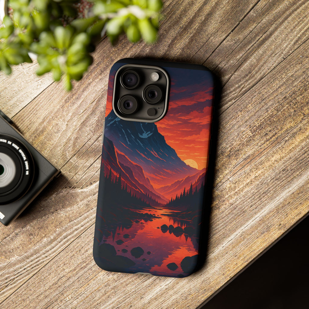Mountain Sunset Phone Case, Nature Inspired Case, Tough Cases, Gift for Adventurers, Phone Accessories