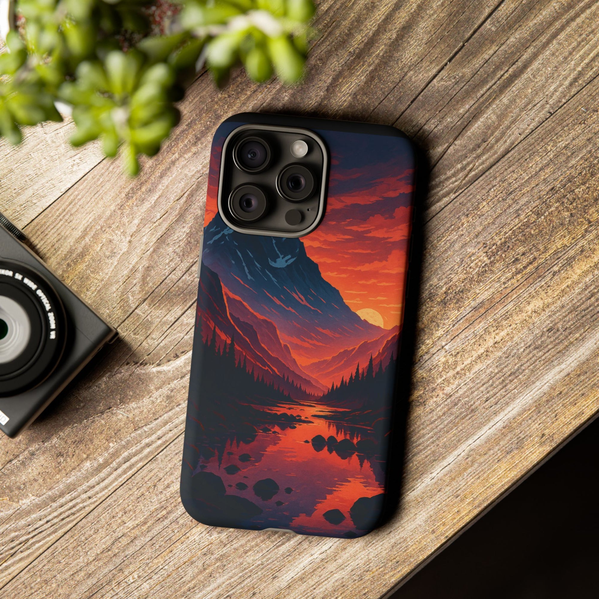 Mountain Sunset Phone Case, Nature Inspired Case, Tough Cases, Gift for Adventurers, Phone Accessories