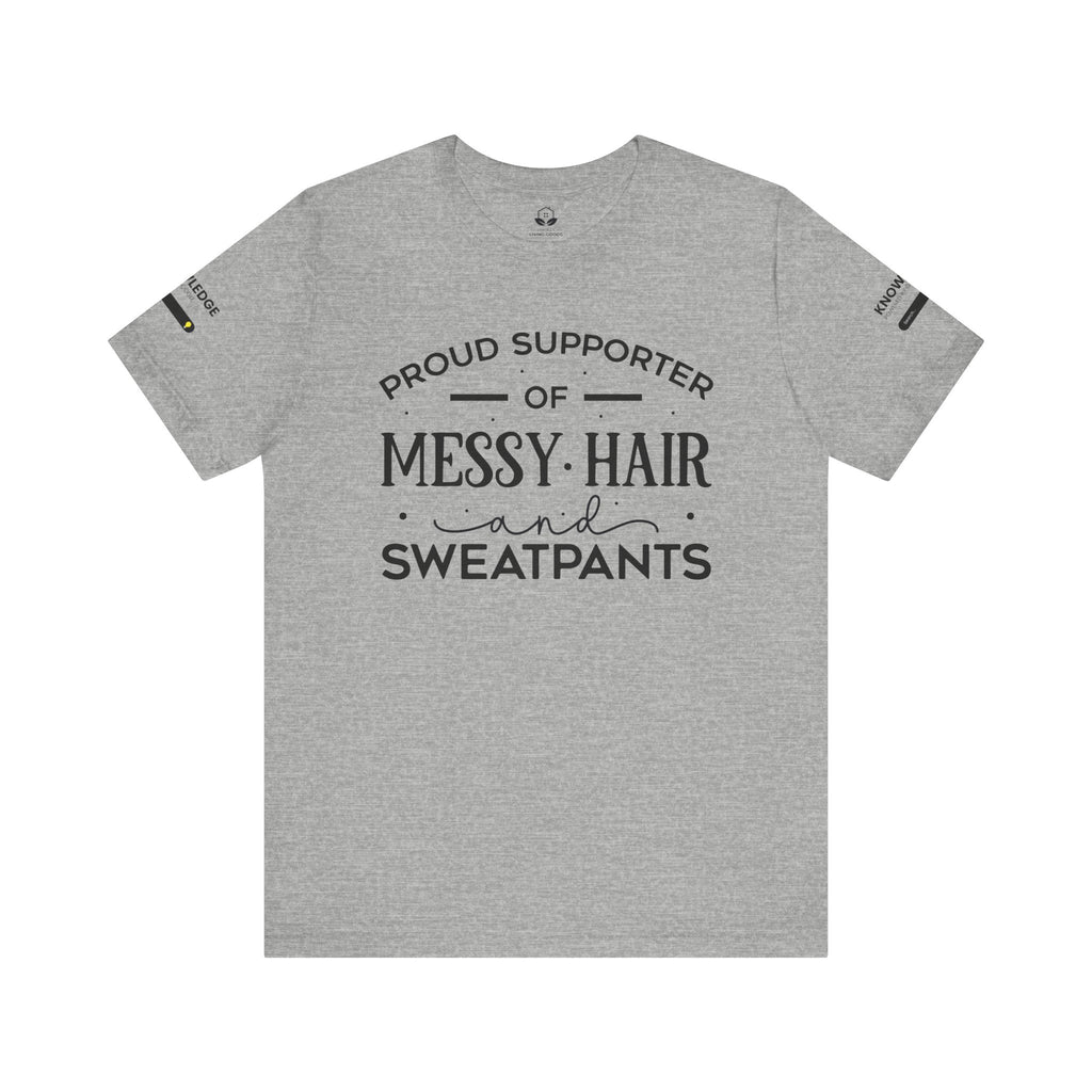 Unisex Jersey Tee with 'Messy Hair' Quote - Perfect for Everyday Wear