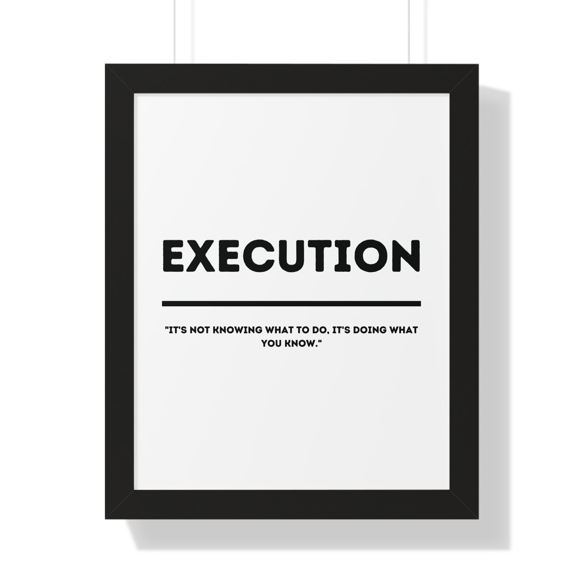 Minimalist in White (Execution) - Framed Vertical Poster