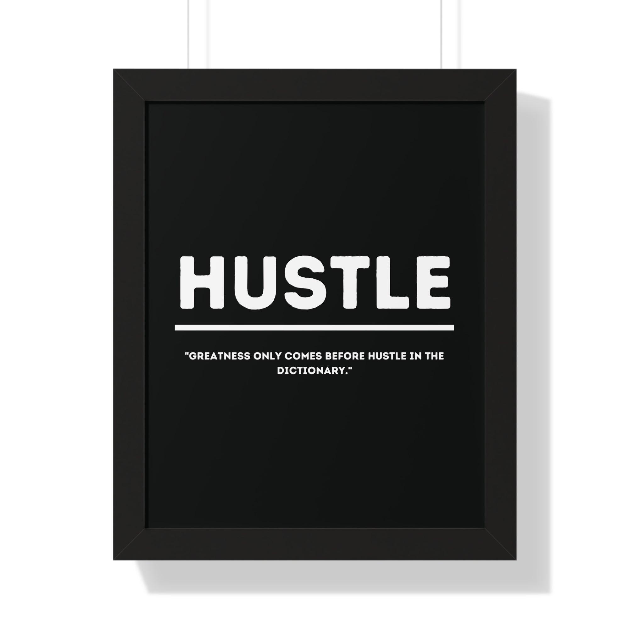 Minimalist in Black (Hustle) - Framed Vertical Poster