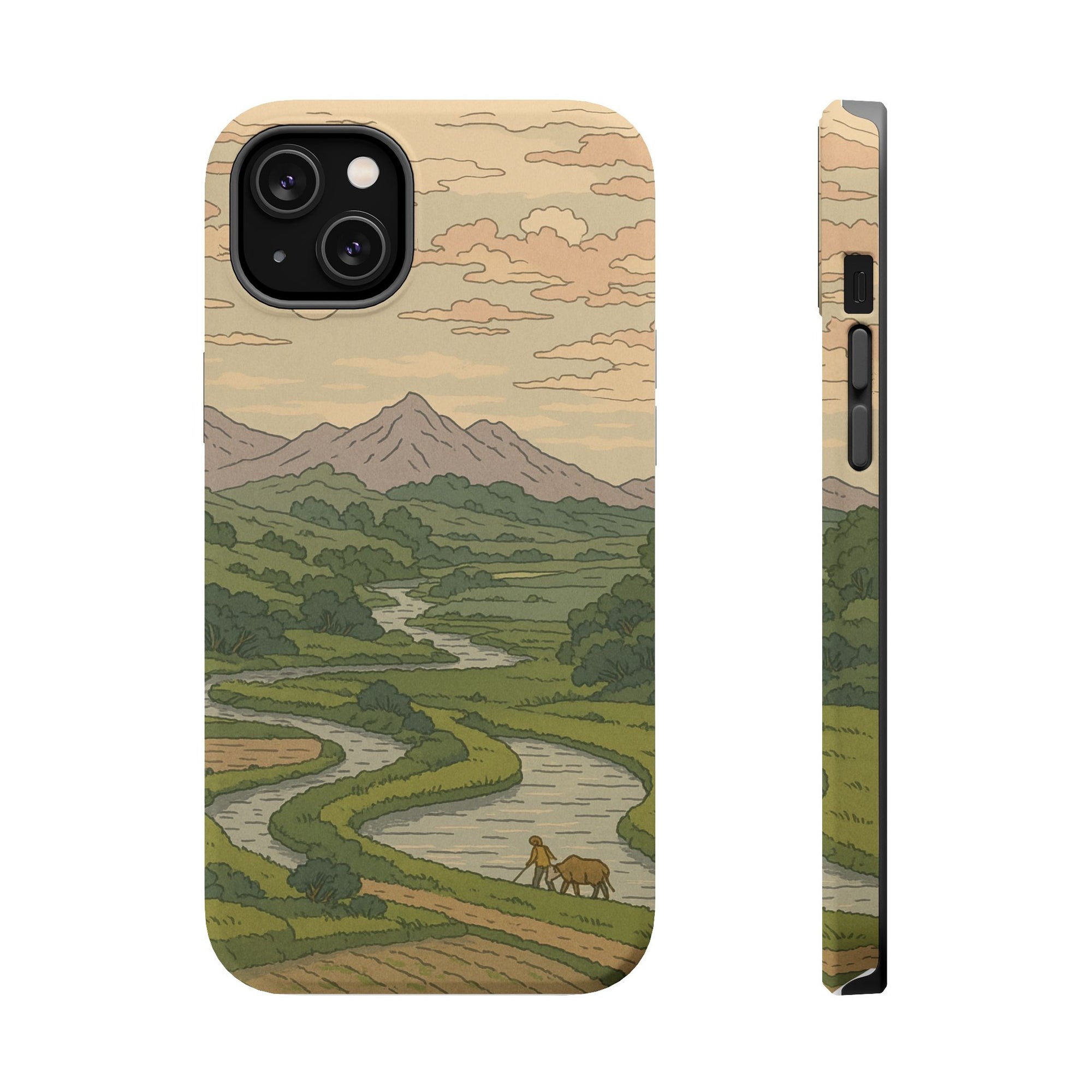 Nature-Inspired Magnetic Tough Case for iPhone, Phone Protection, Adventure Gift, Outdoor Lover, Earthy Aesthetic