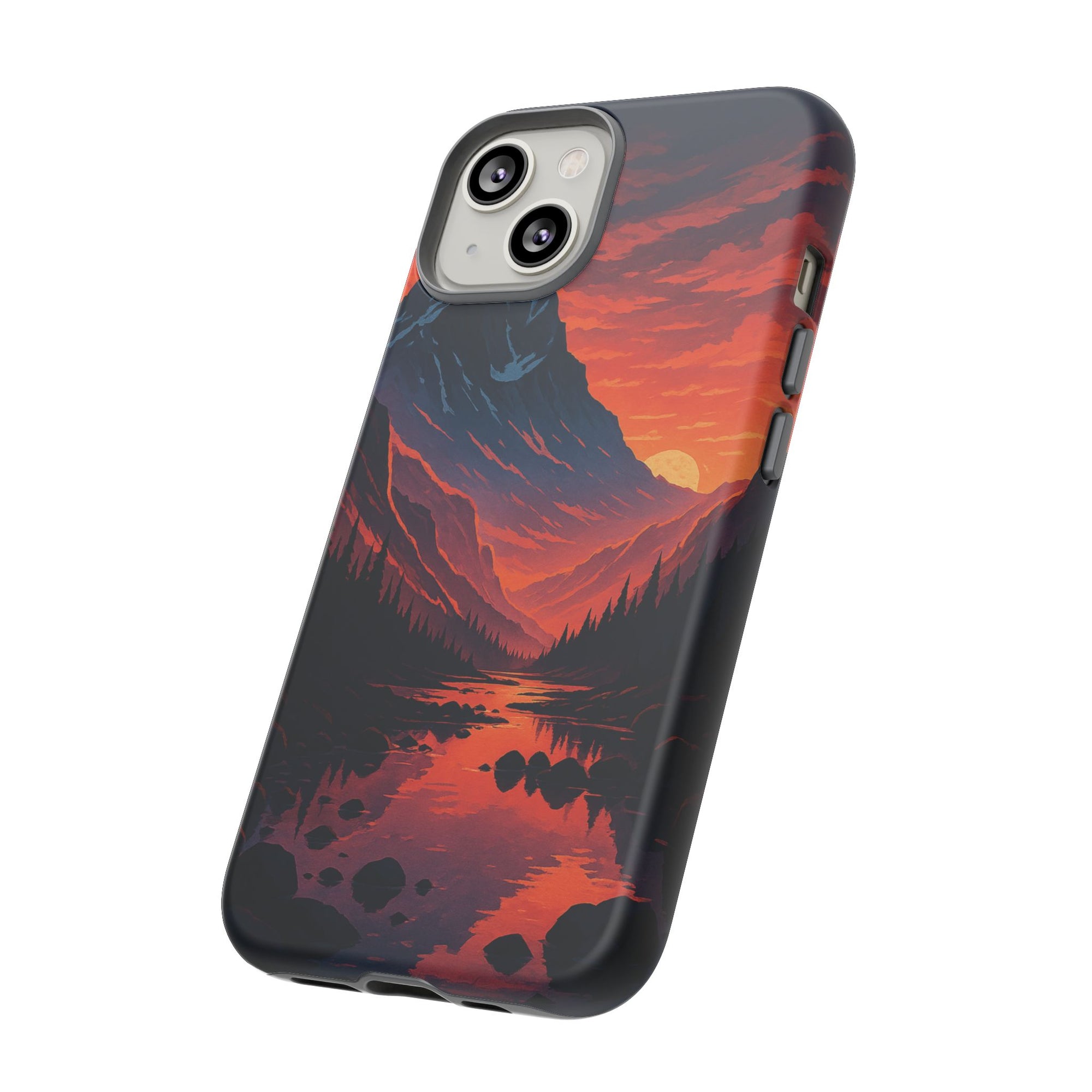 Mountain Sunset Phone Case, Nature Inspired Case, Tough Cases, Gift for Adventurers, Phone Accessories
