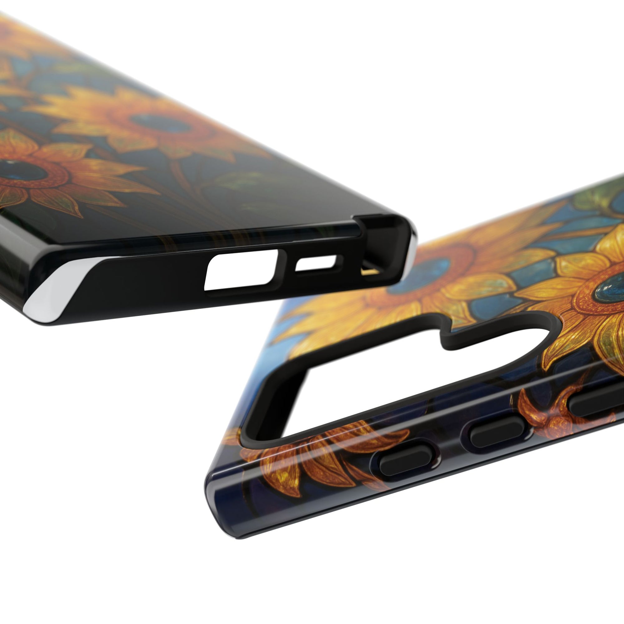 Vibrant Floral Phone Case, Sunflower Design, Tough & Durable Case, Nature Lover Gift, Protective Phone Cover, Spring Aesthetic