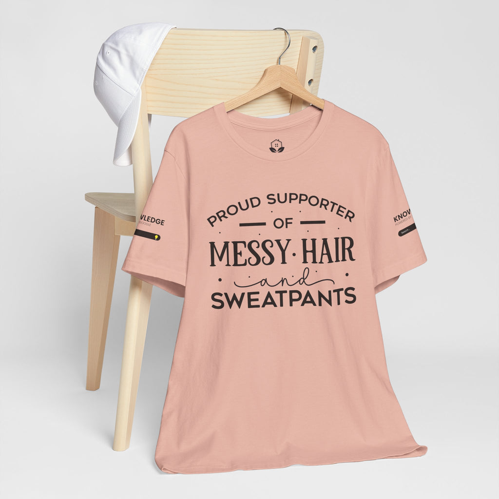 Unisex Jersey Tee with 'Messy Hair' Quote - Perfect for Everyday Wear