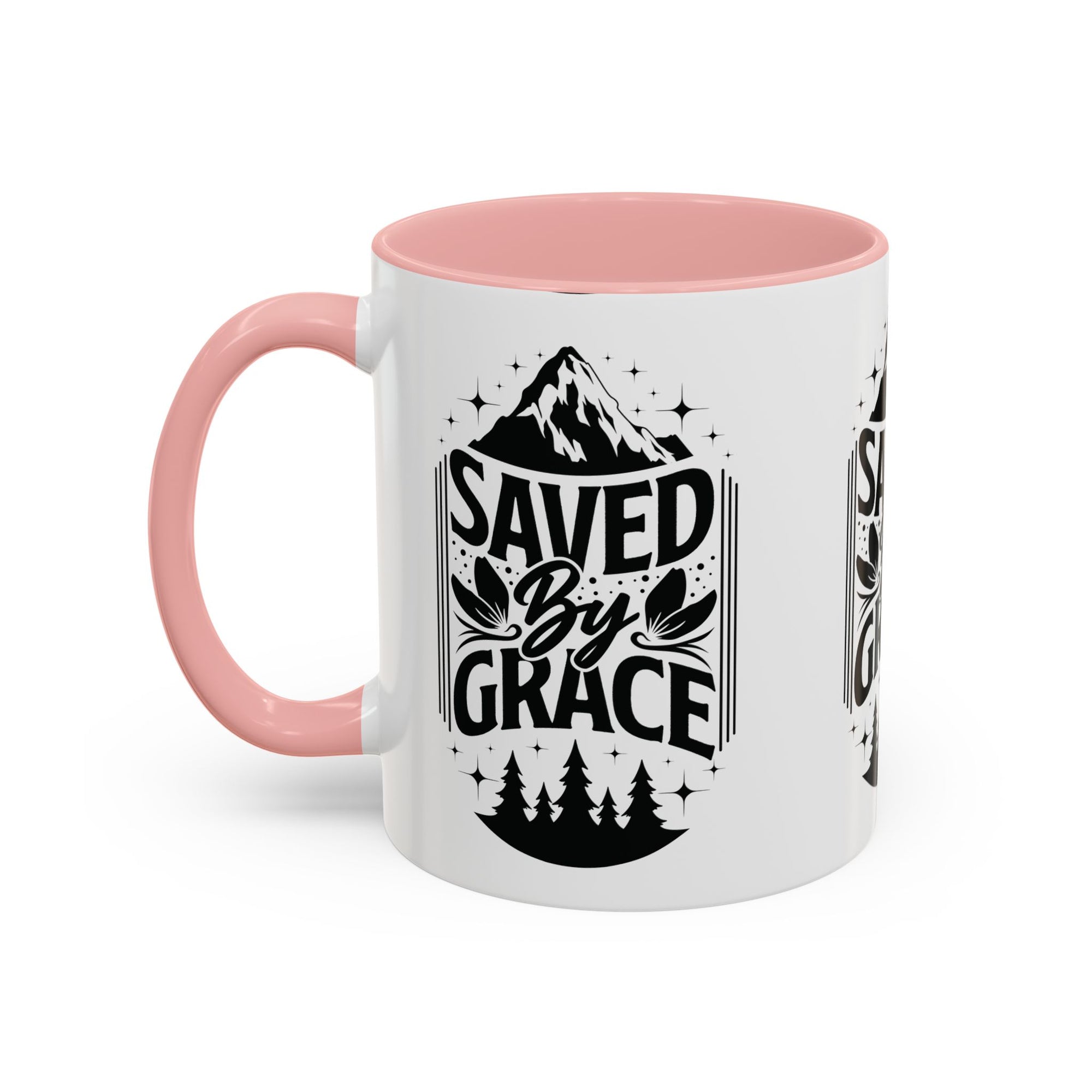 Saved by Grace Accent Coffee Mug - Inspirational Design
