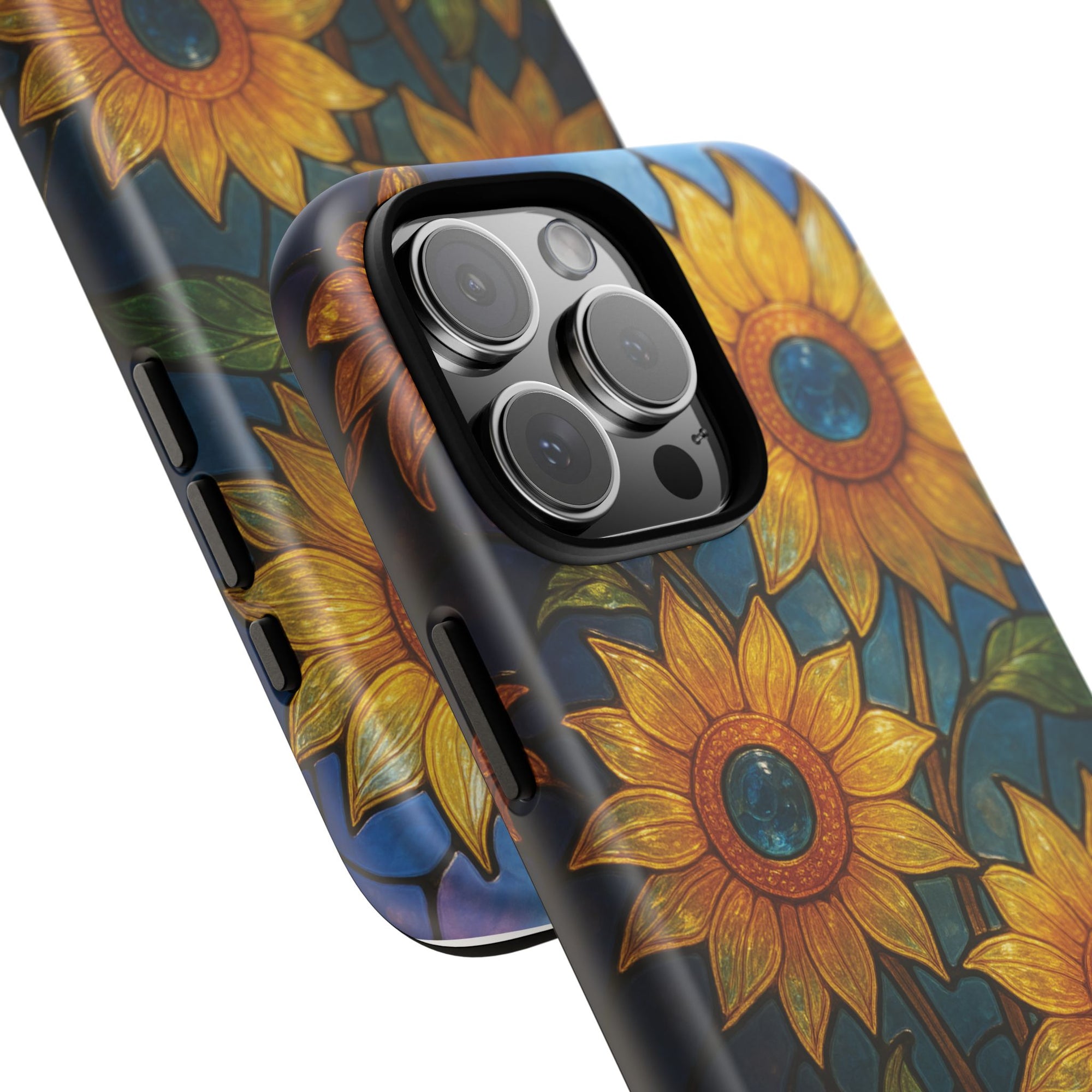 Vibrant Floral Phone Case, Sunflower Design, Tough & Durable Case, Nature Lover Gift, Protective Phone Cover, Spring Aesthetic