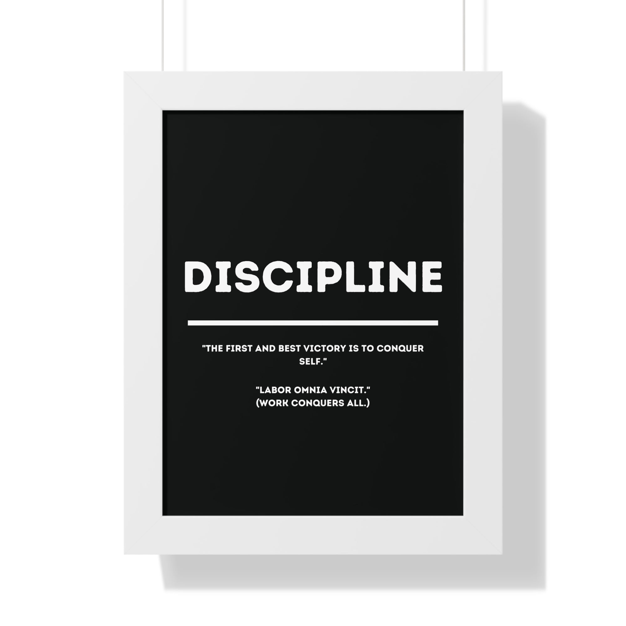 Minimalist in Black (Discipline) - Framed Vertical Poster