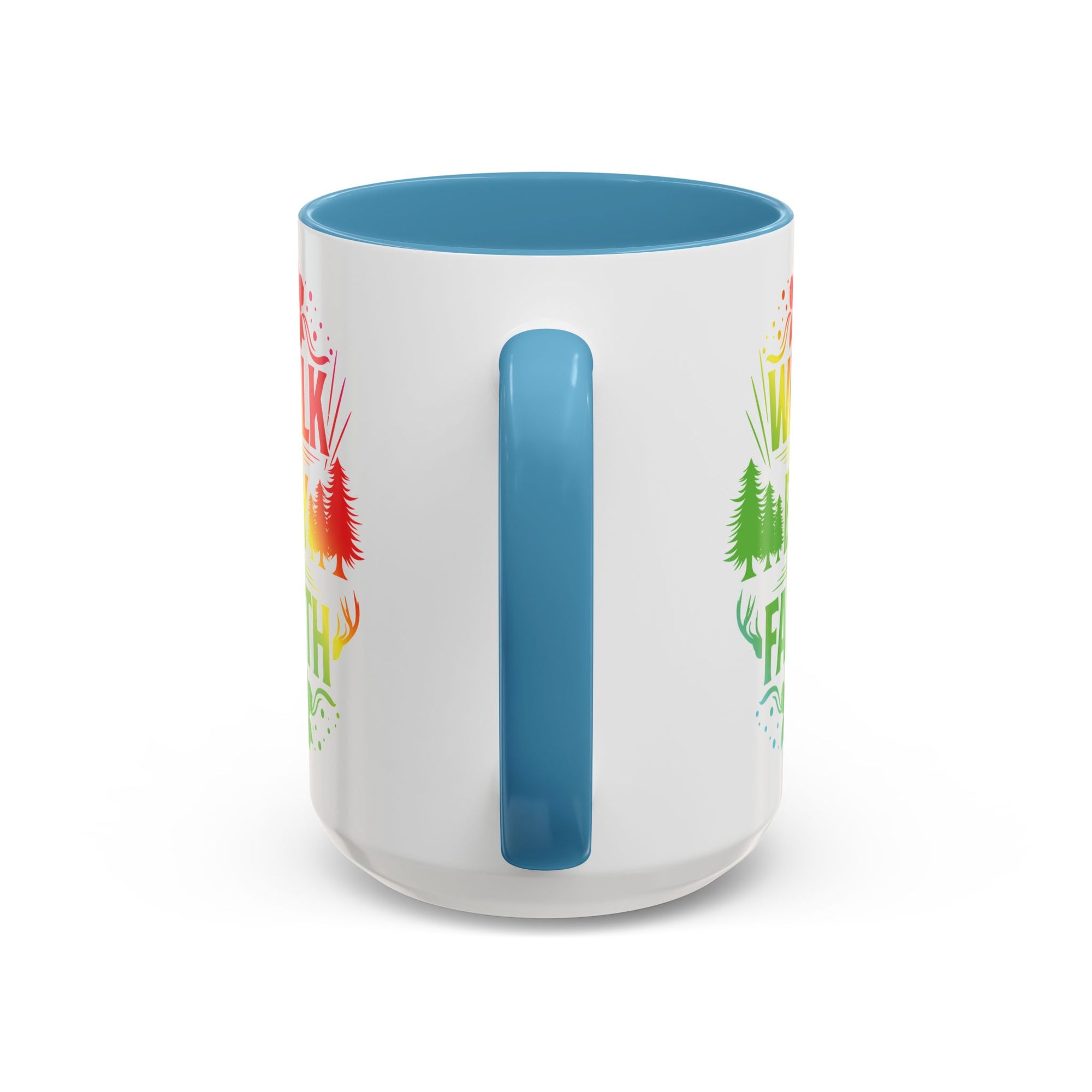Walk by Faith Accent Coffee Mug - Inspirational Design
