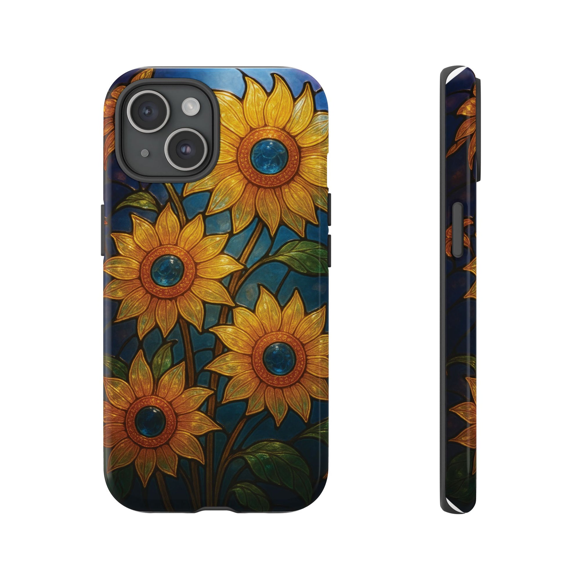 Vibrant Floral Phone Case, Sunflower Design, Tough & Durable Case, Nature Lover Gift, Protective Phone Cover, Spring Aesthetic