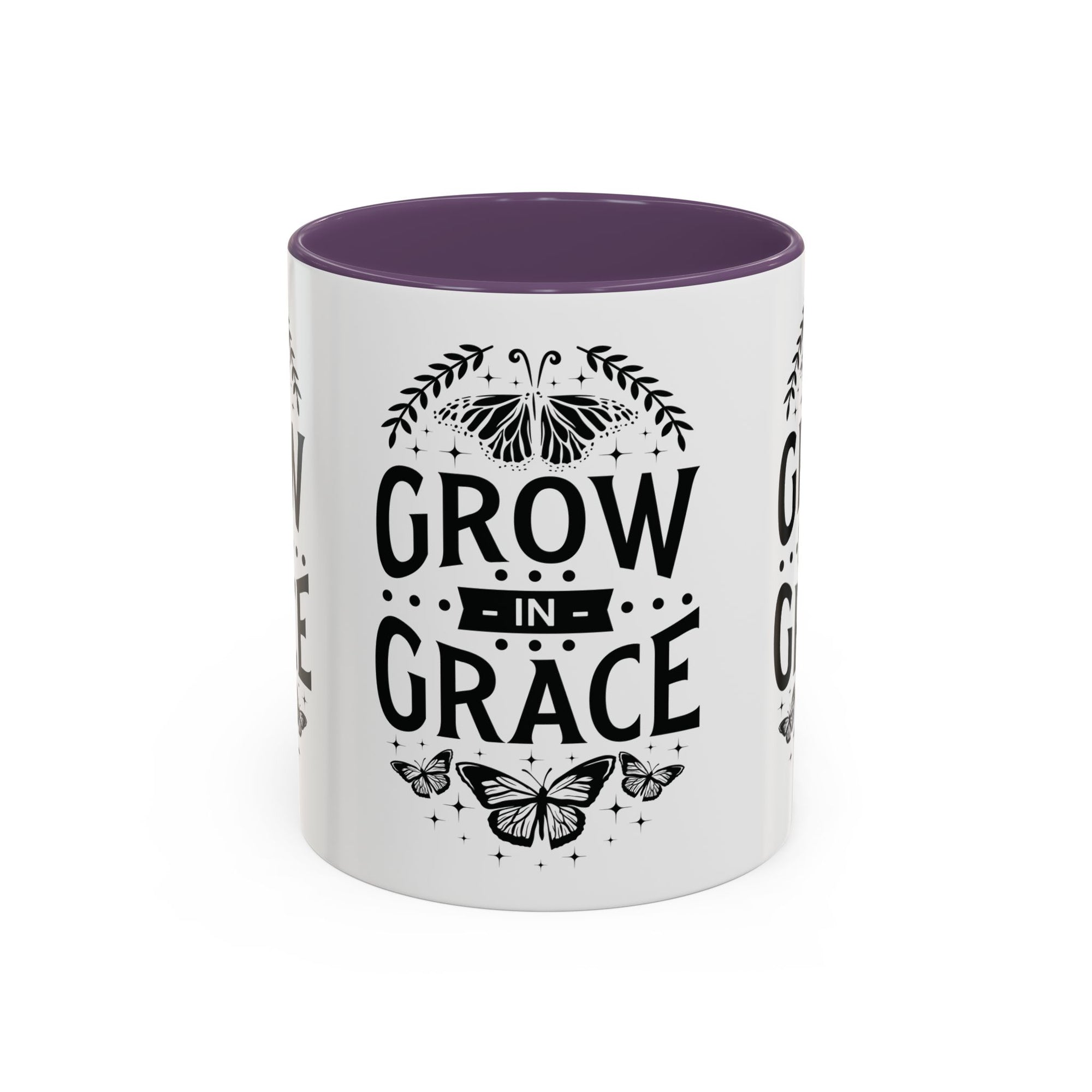 Grow in Grace Accent Coffee Mug - Inspirational Design