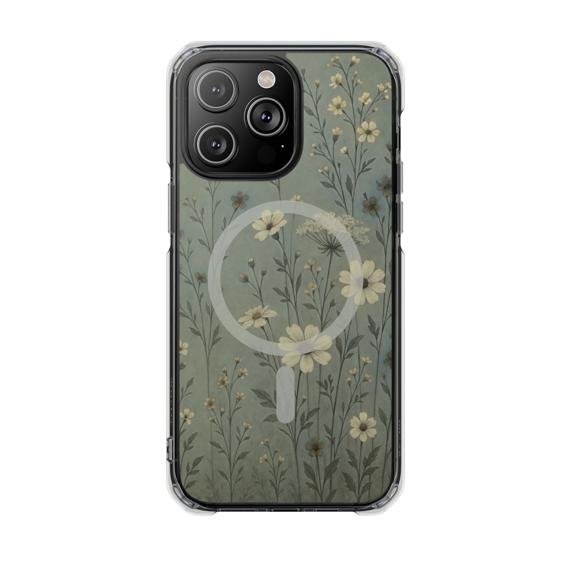 Floral Magnetic Clear Impact Cases, Phone Protection, Floral Design, Nature Lover Gift, Stylish Tech Accessories, Everyday Use