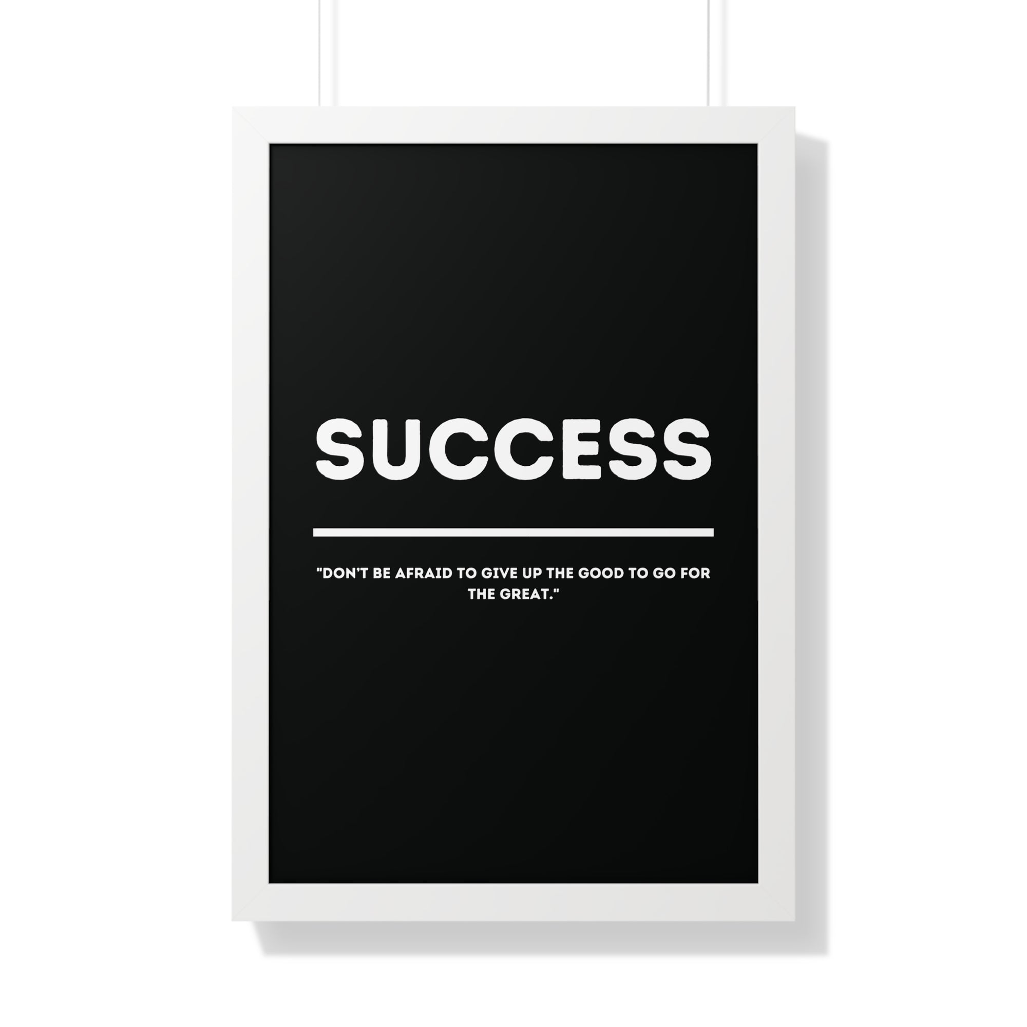Minimalist in Black (Success) - Framed Vertical Poster