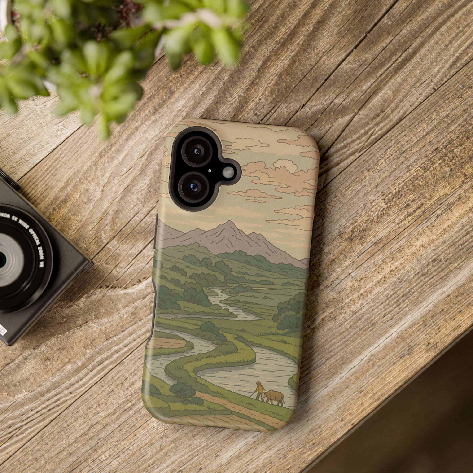 Nature-Inspired Magnetic Tough Case for iPhone, Phone Protection, Adventure Gift, Outdoor Lover, Earthy Aesthetic