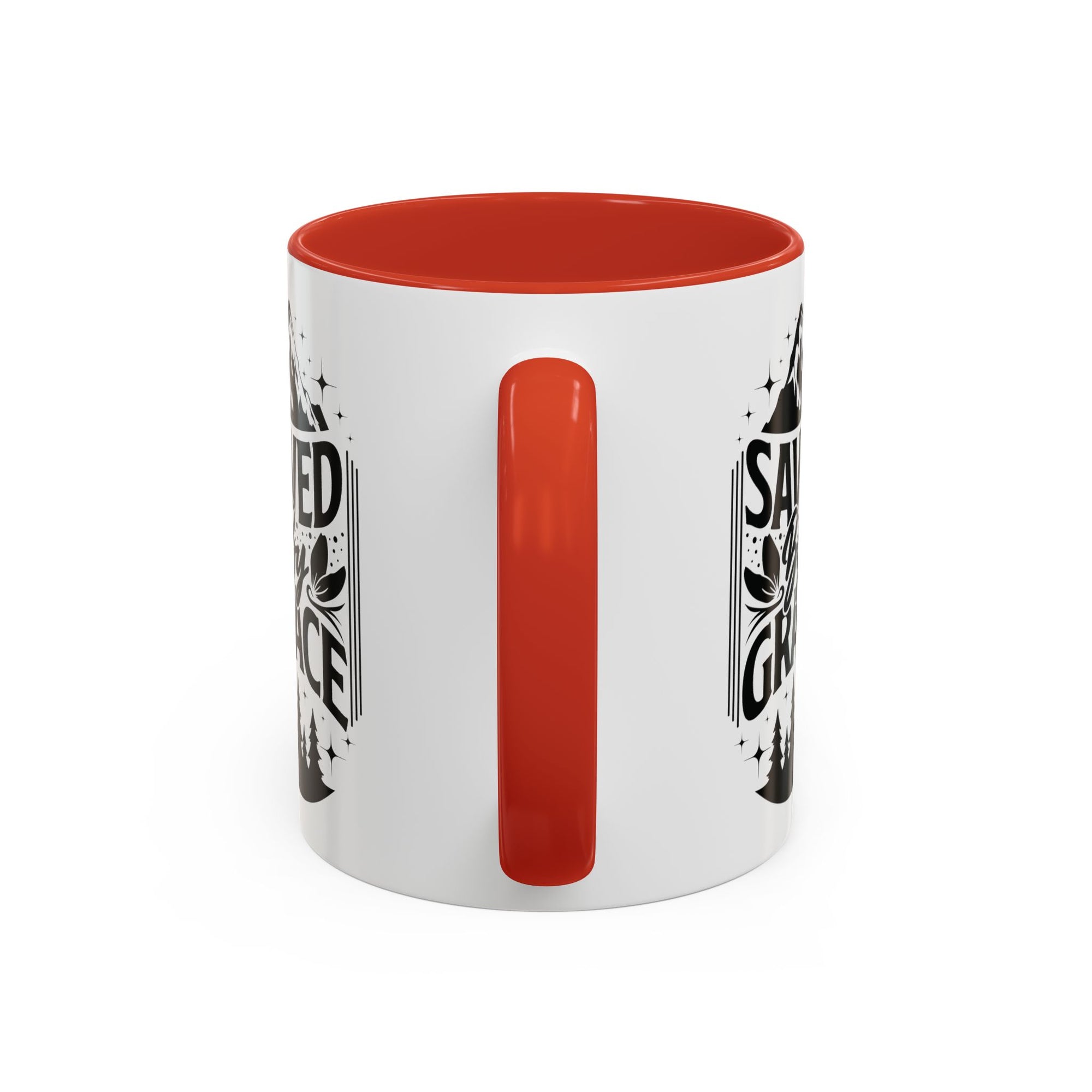 Saved by Grace Accent Coffee Mug - Inspirational Design
