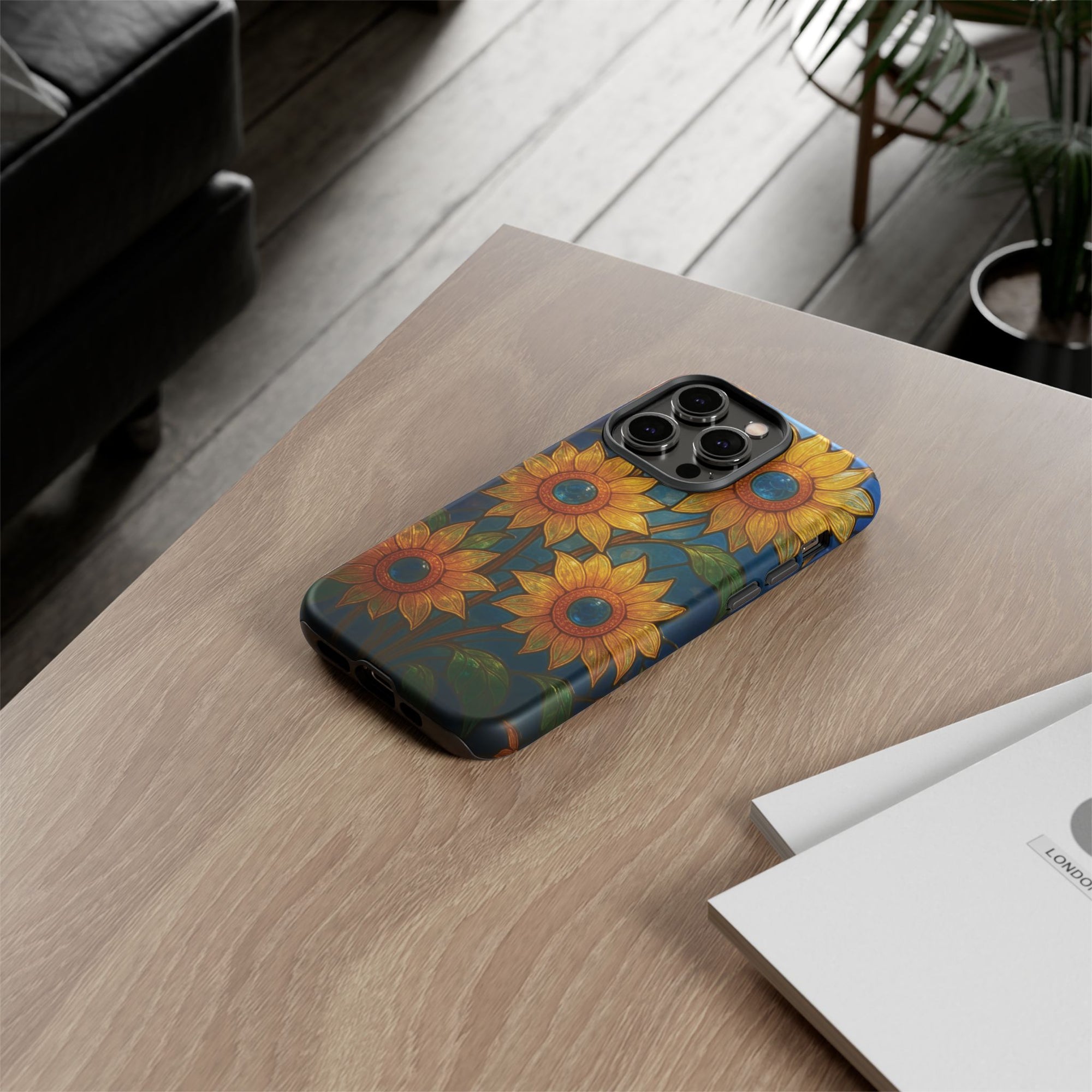 Vibrant Floral Phone Case, Sunflower Design, Tough & Durable Case, Nature Lover Gift, Protective Phone Cover, Spring Aesthetic