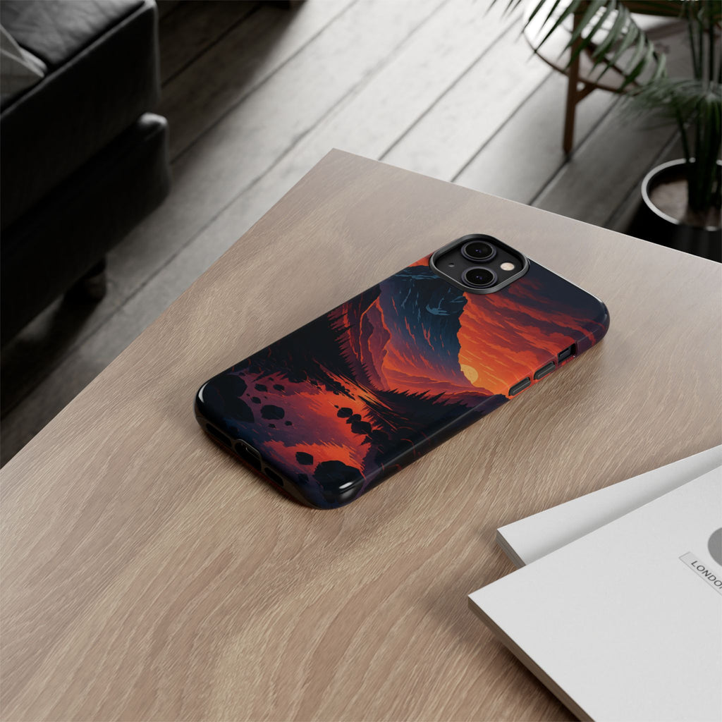 Mountain Sunset Phone Case, Nature Inspired Case, Tough Cases, Gift for Adventurers, Phone Accessories