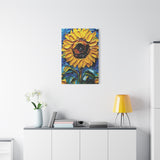 Sunflower Art Canvas Impasto Style Print, Perfect Gift for Home Decor, Brighten Your Space, Nature Wall Art, Floral Decor