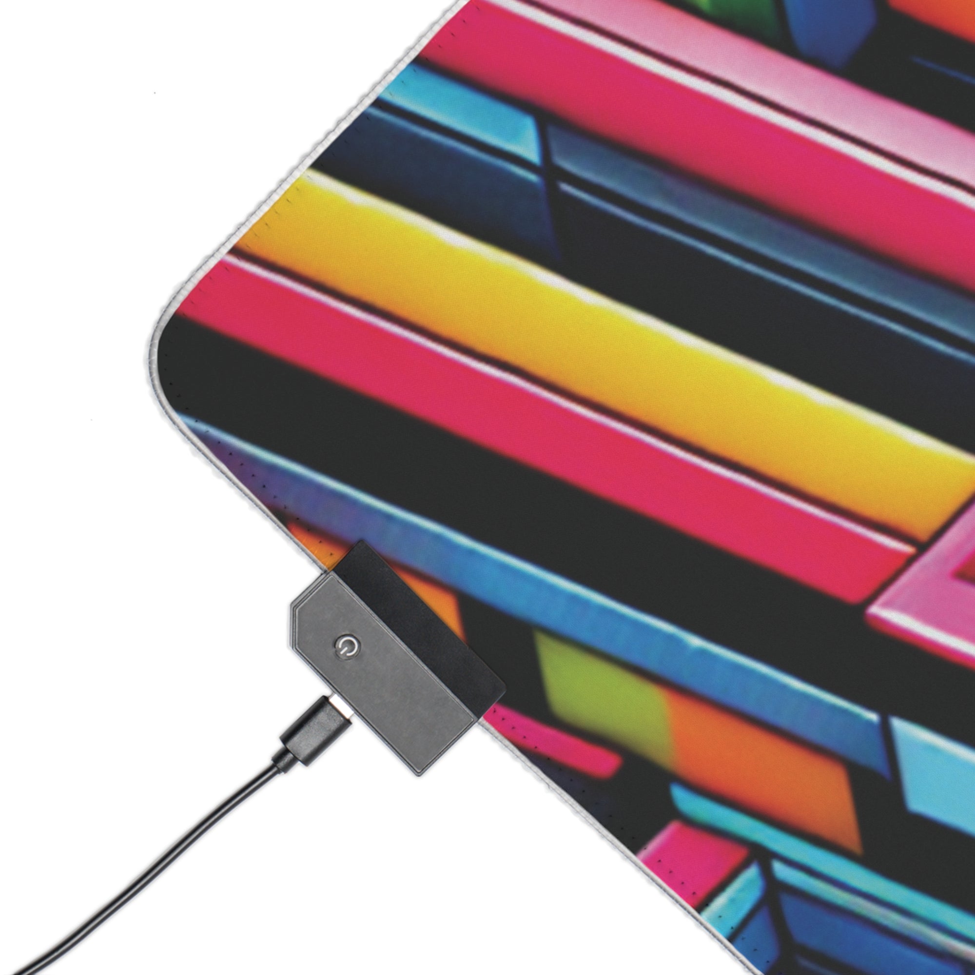 Colorful LED Gaming Mouse Pad - Vibrant Geometric Design for Gamers
