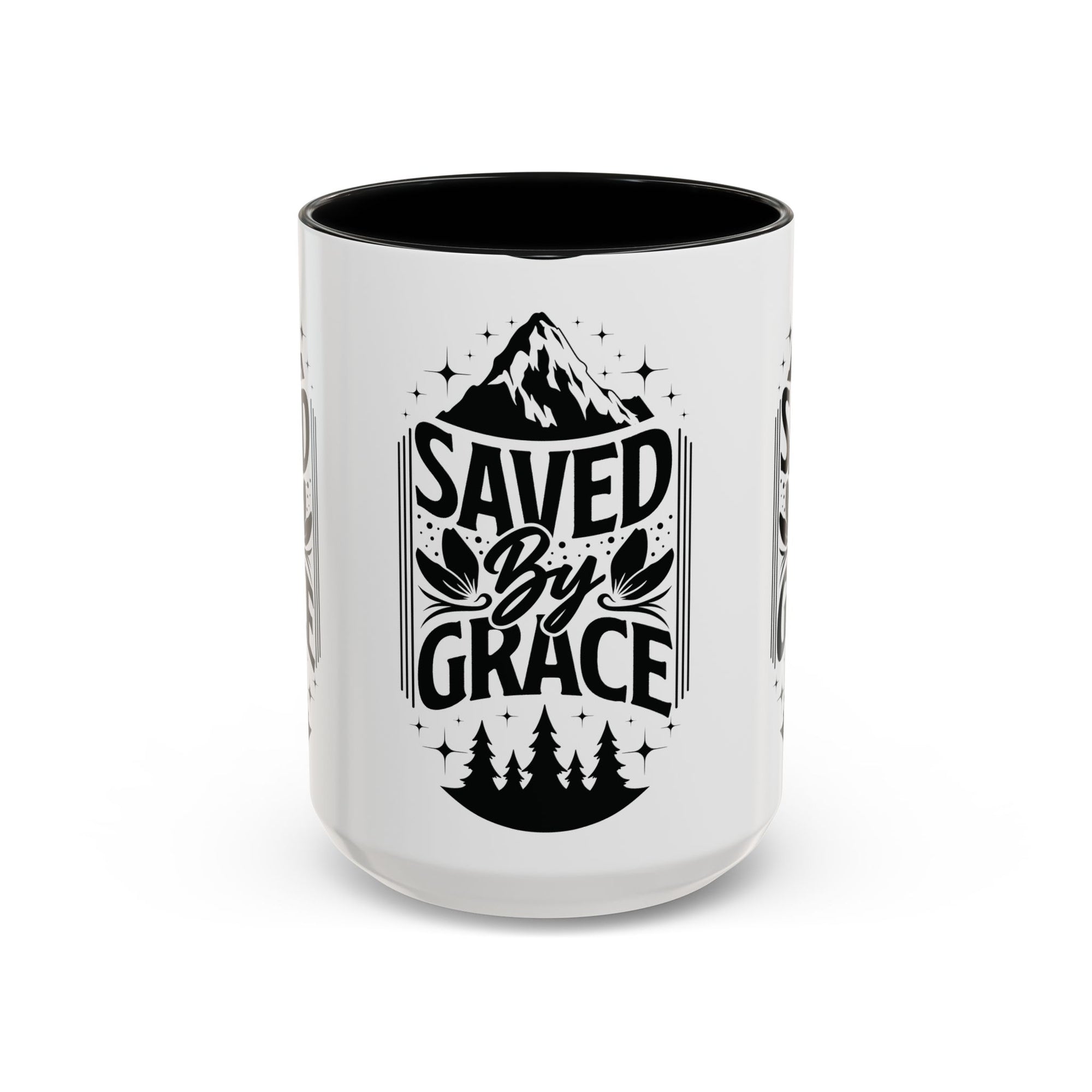Saved by Grace Accent Coffee Mug - Inspirational Design