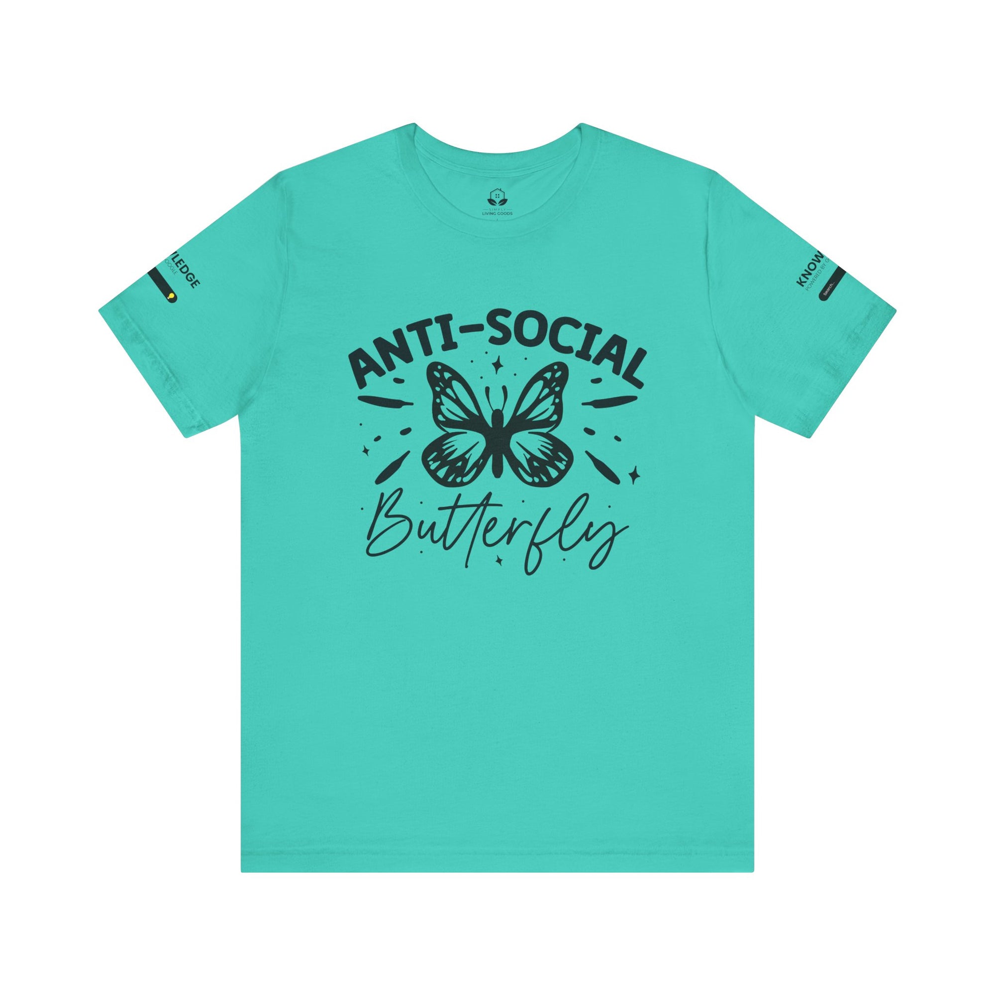 Unisex Jersey Tee with 'Anti-Social Butterfly' Quote - Perfect for Everyday Wear