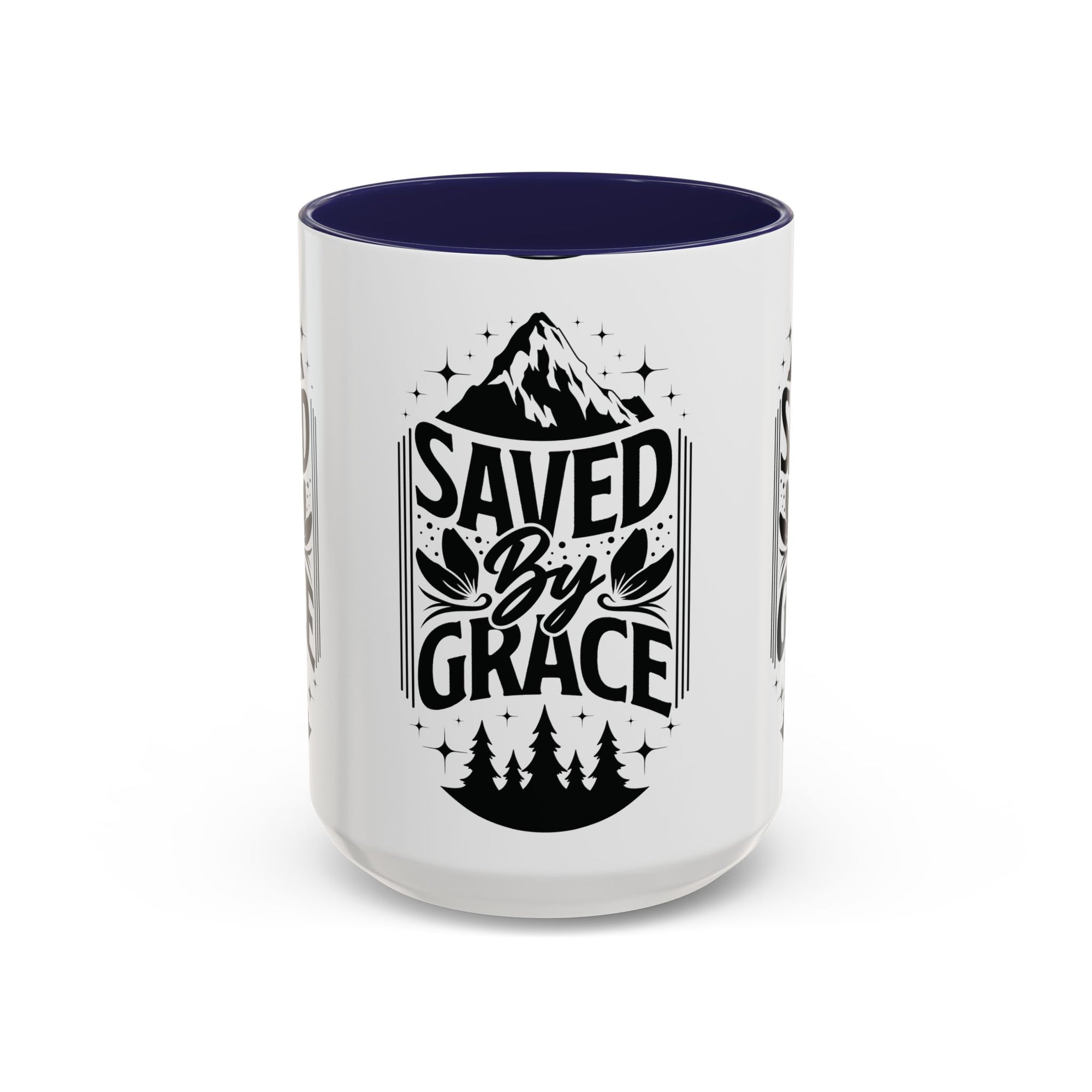 Saved by Grace Accent Coffee Mug - Inspirational Design