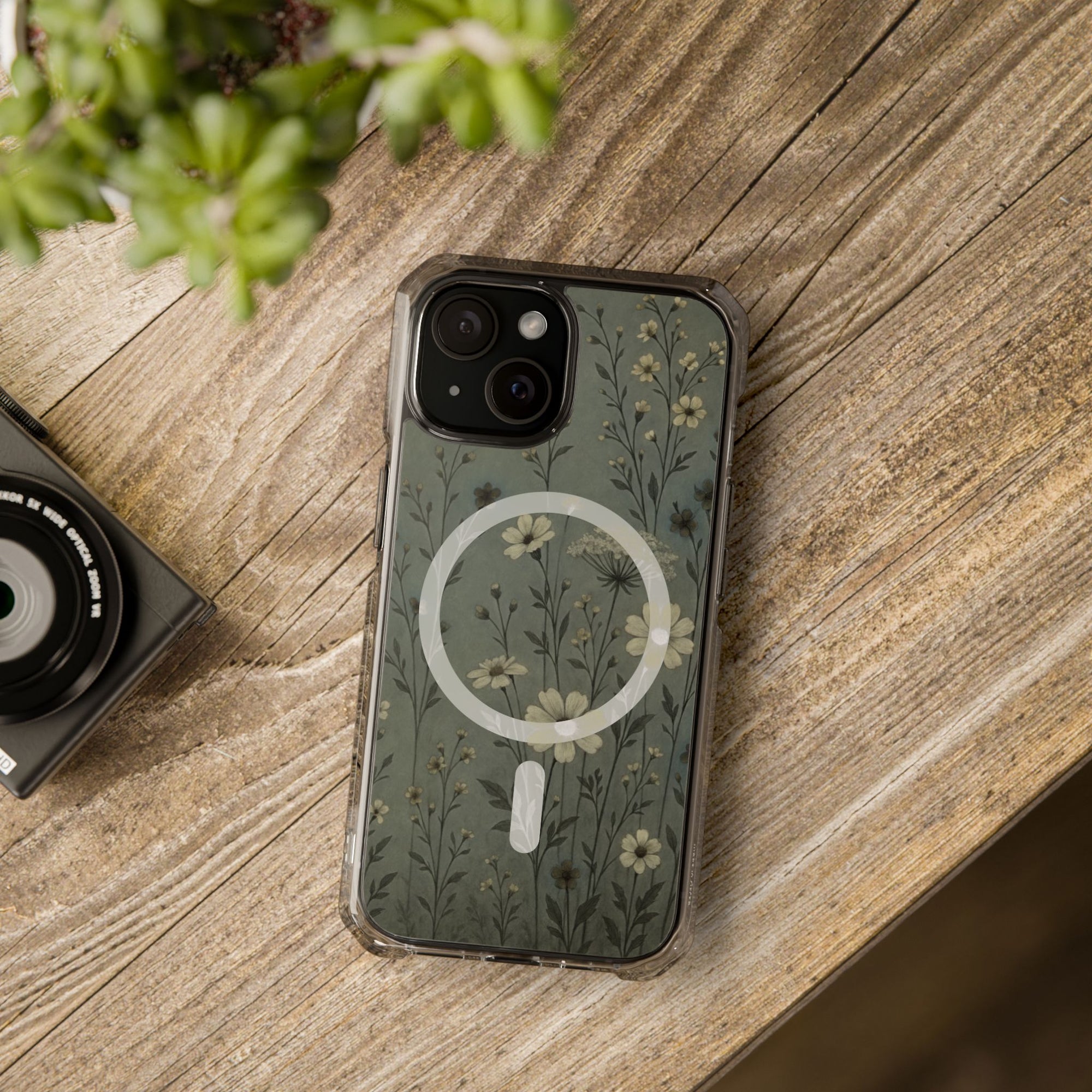 Floral Magnetic Clear Impact Cases, Phone Protection, Floral Design, Nature Lover Gift, Stylish Tech Accessories, Everyday Use