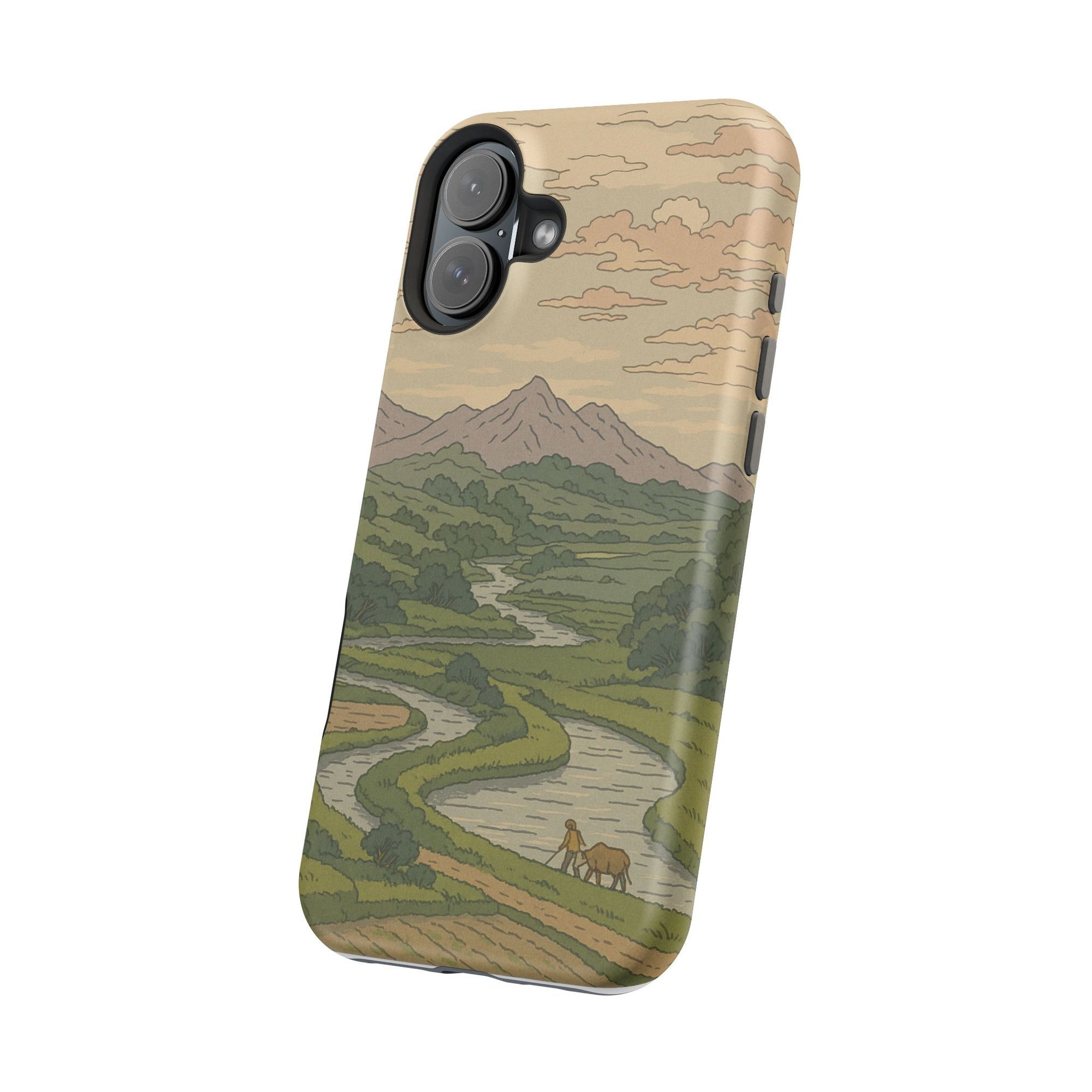 Nature-Inspired Magnetic Tough Case for iPhone, Phone Protection, Adventure Gift, Outdoor Lover, Earthy Aesthetic