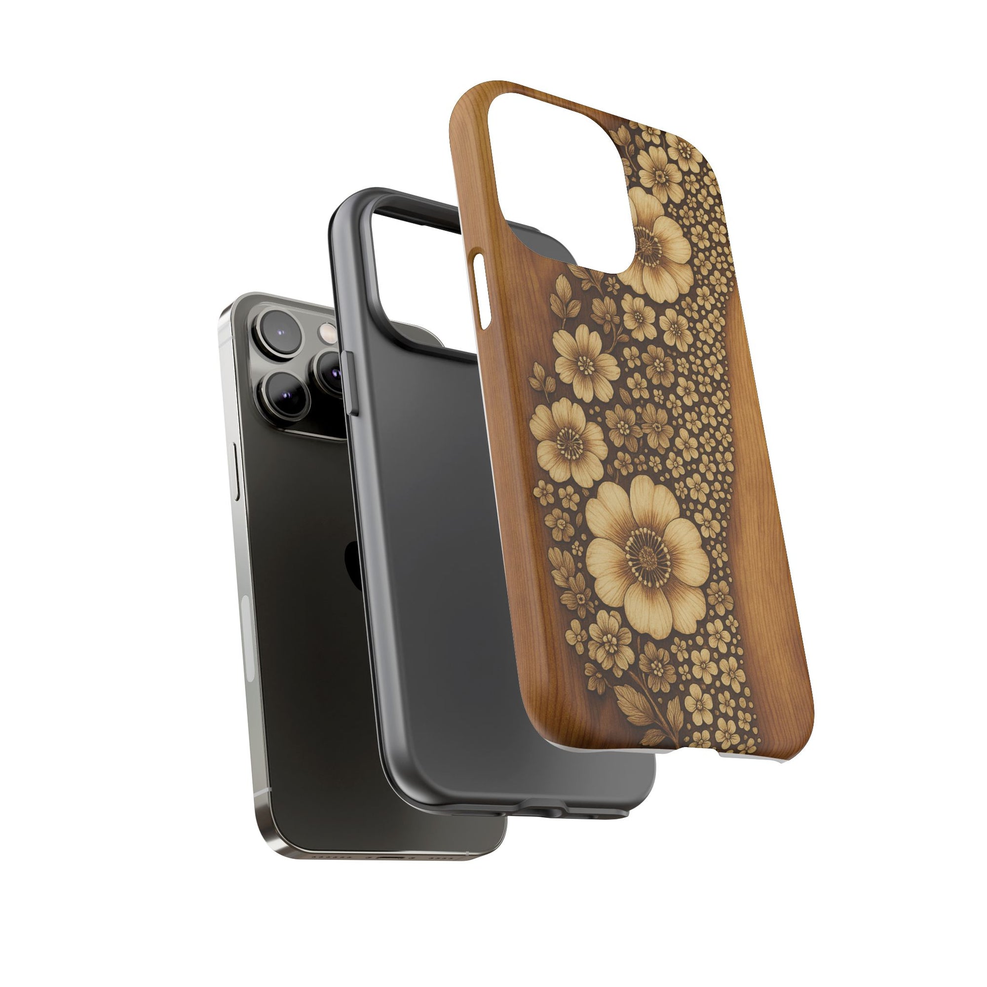 Floral Phone Case - Tough Cases, Protective Cover, Floral Design, Nature Lover Gift, Phone Accessory, Trendy Gadget