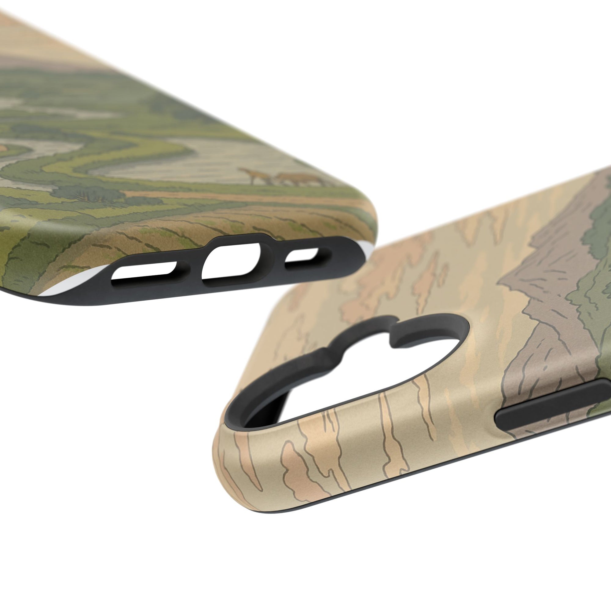 Nature-Inspired Magnetic Tough Case for iPhone, Phone Protection, Adventure Gift, Outdoor Lover, Earthy Aesthetic