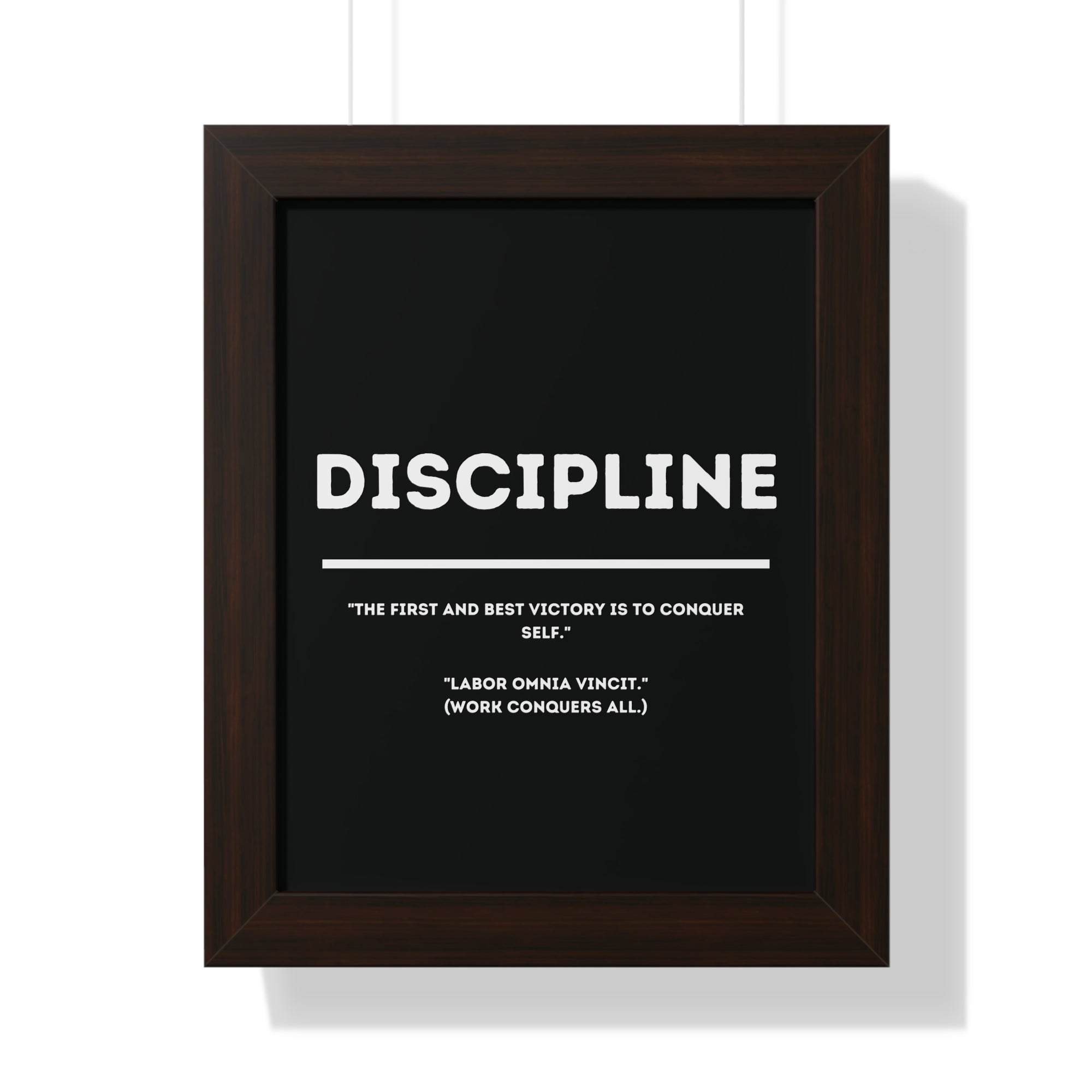 Minimalist in Black (Discipline) - Framed Vertical Poster