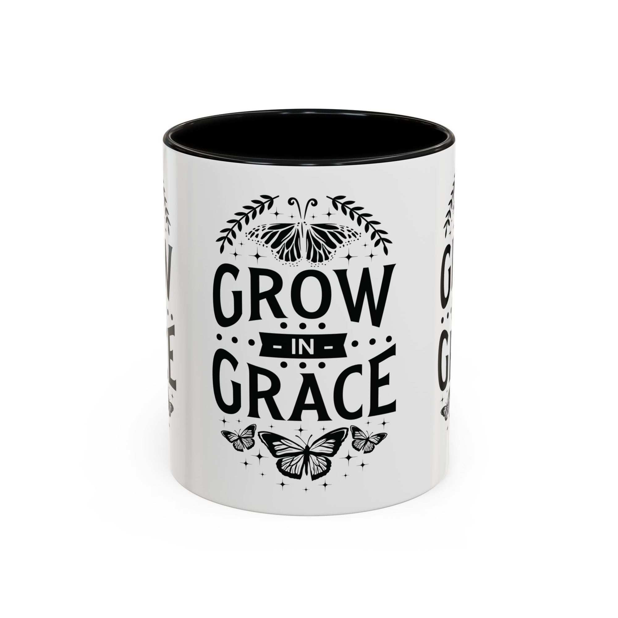 Grow in Grace Accent Coffee Mug - Inspirational Design