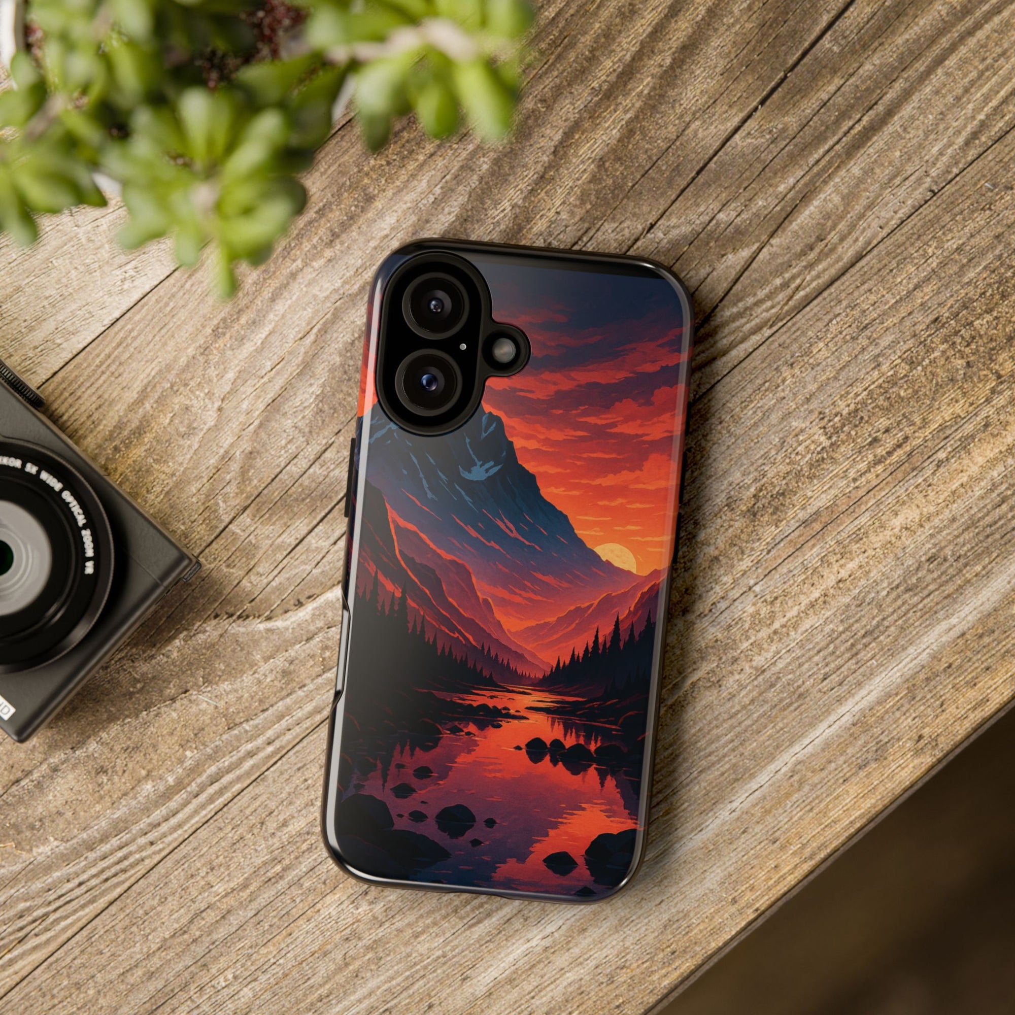 Mountain Sunset Phone Case, Nature Inspired Case, Tough Cases, Gift for Adventurers, Phone Accessories