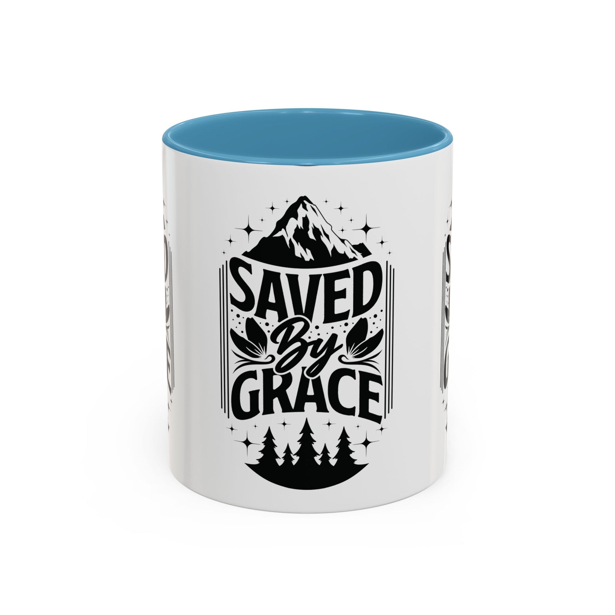 Saved by Grace Accent Coffee Mug - Inspirational Design