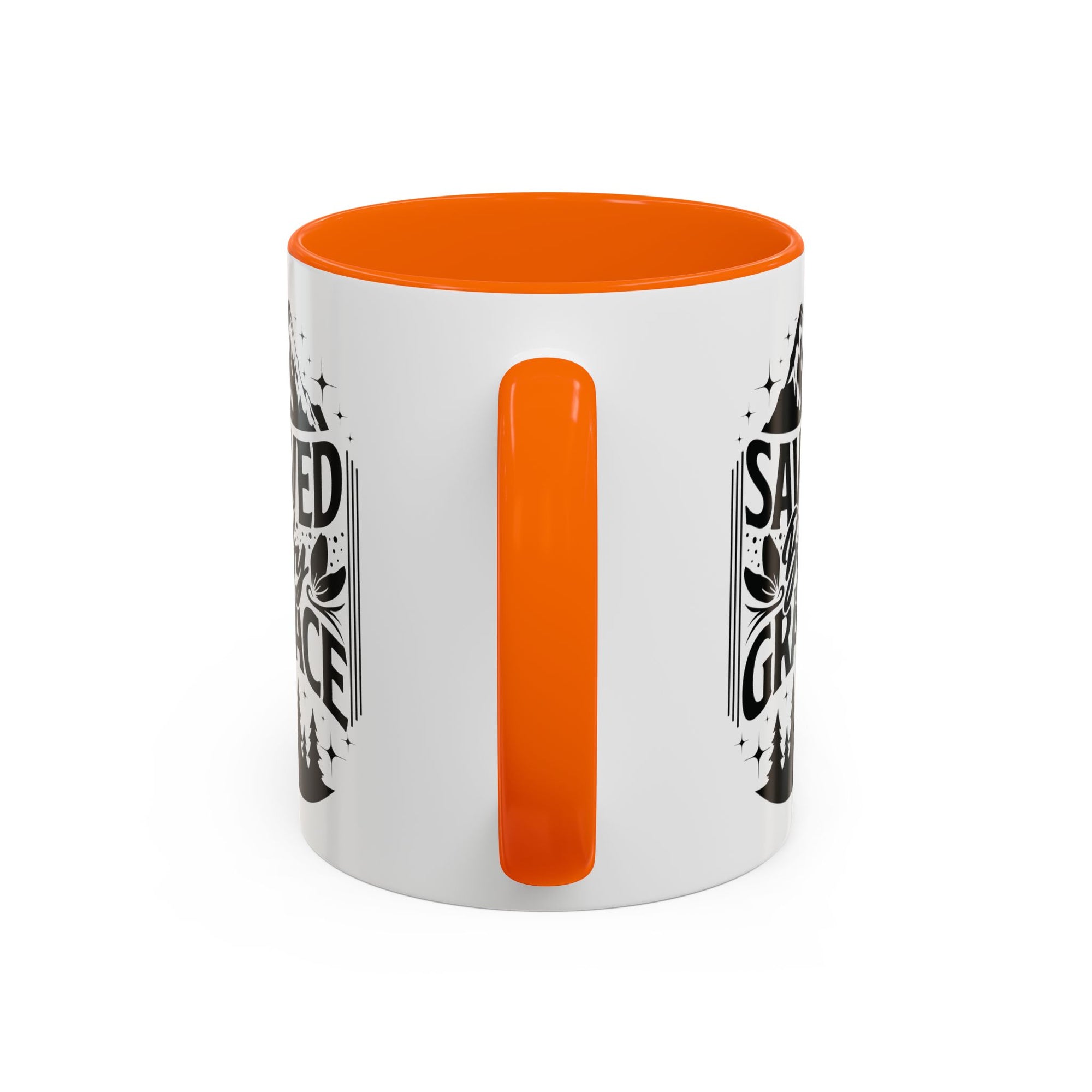 Saved by Grace Accent Coffee Mug - Inspirational Design