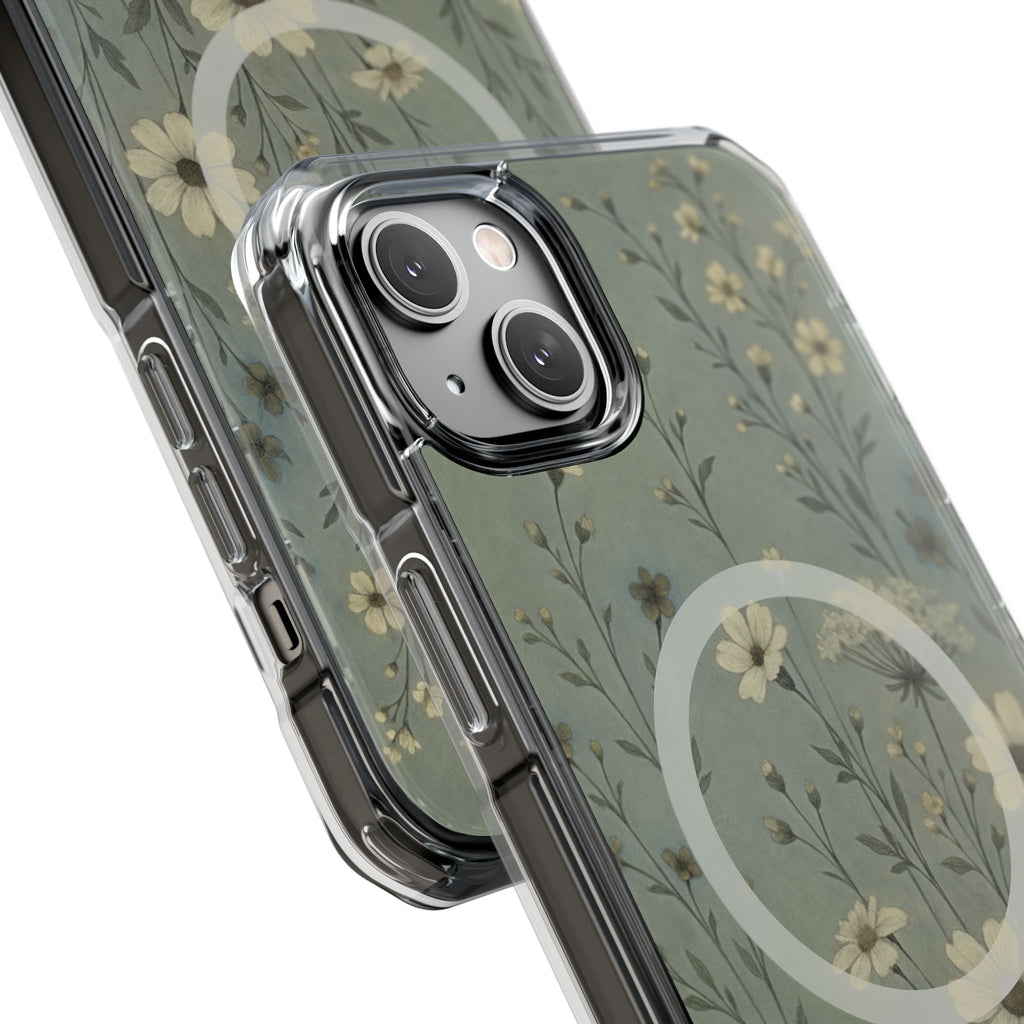 Floral Magnetic Clear Impact Cases, Phone Protection, Floral Design, Nature Lover Gift, Stylish Tech Accessories, Everyday Use