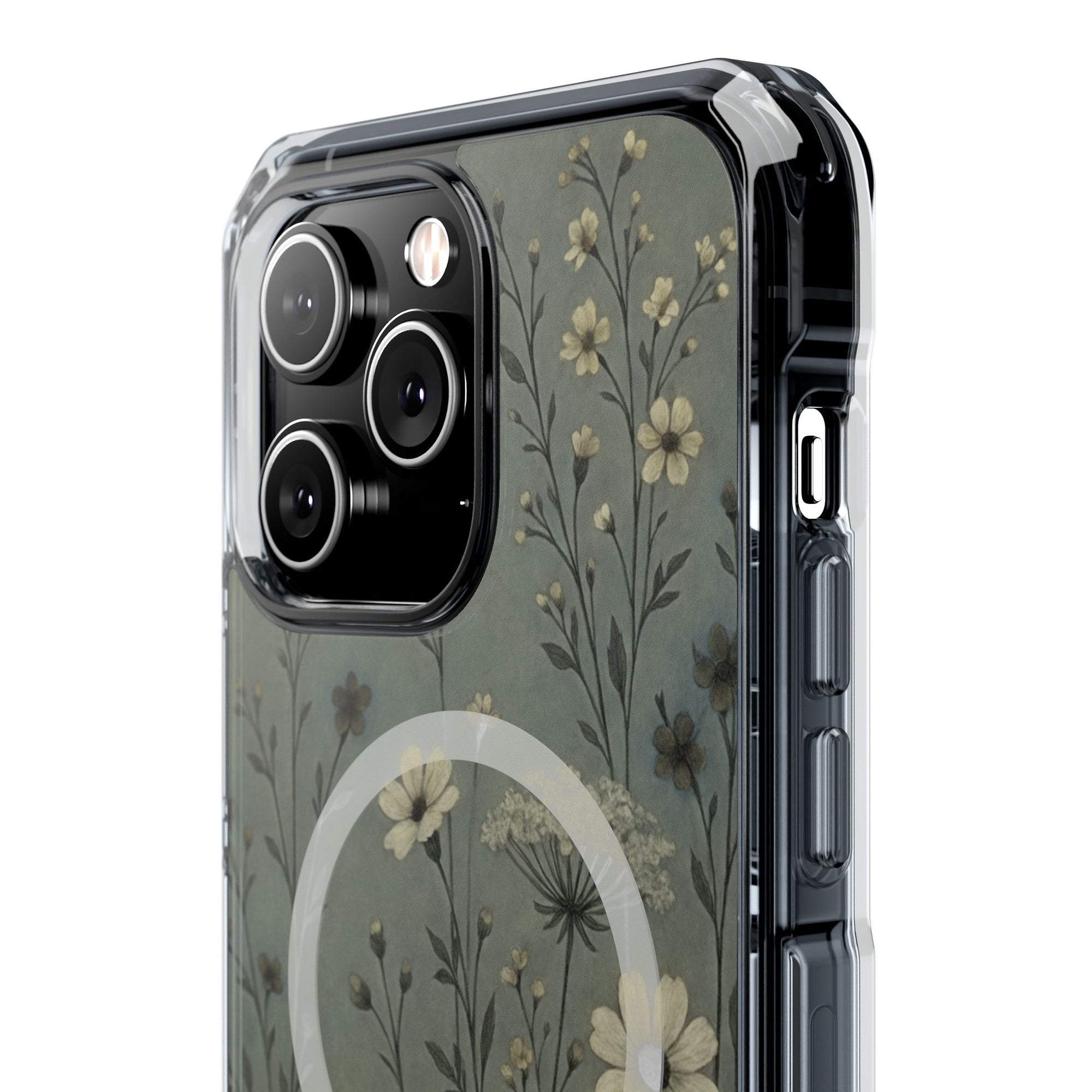 Floral Magnetic Clear Impact Cases, Phone Protection, Floral Design, Nature Lover Gift, Stylish Tech Accessories, Everyday Use