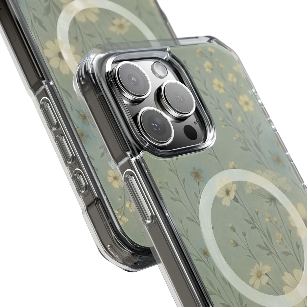 Floral Magnetic Clear Impact Cases, Phone Protection, Floral Design, Nature Lover Gift, Stylish Tech Accessories, Everyday Use