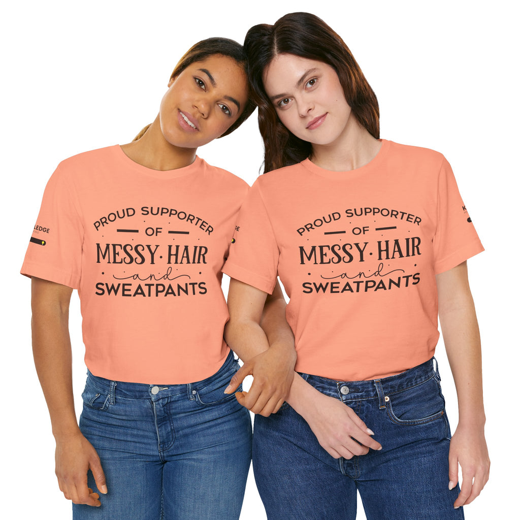 Unisex Jersey Tee with 'Messy Hair' Quote - Perfect for Everyday Wear