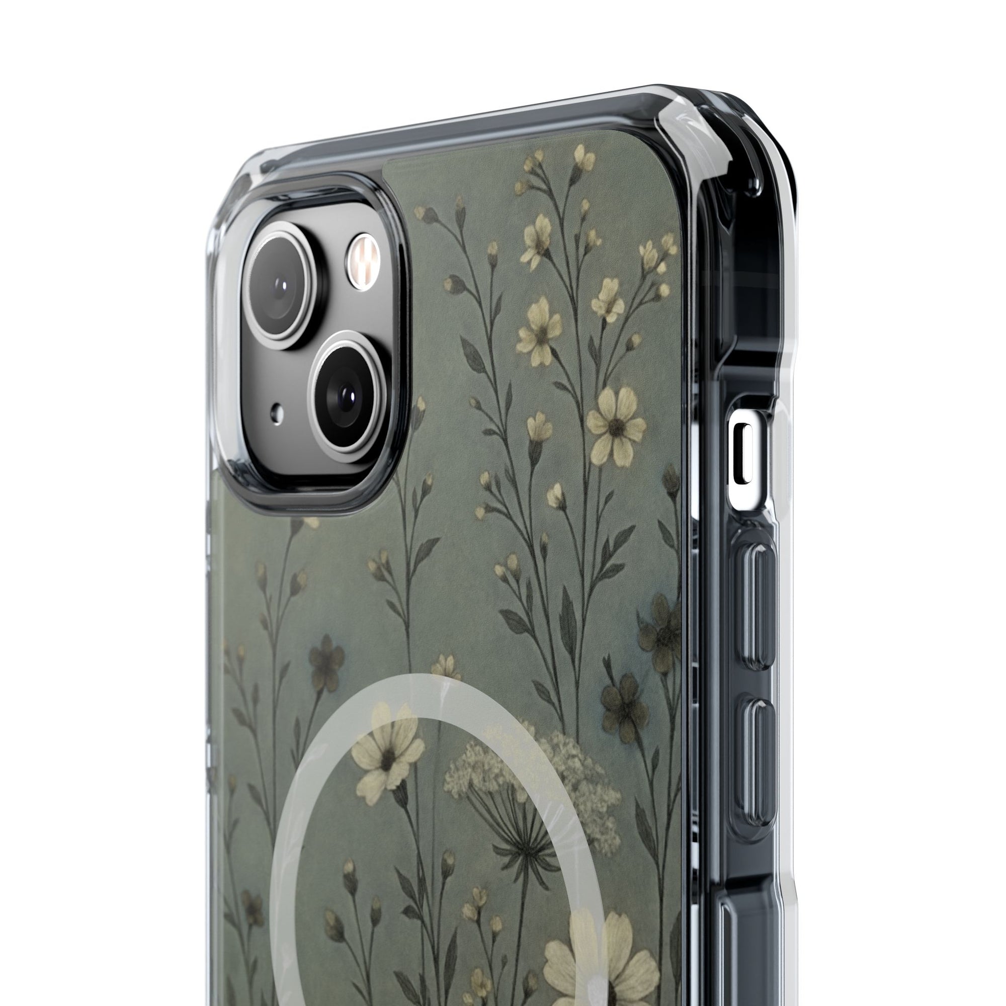 Floral Magnetic Clear Impact Cases, Phone Protection, Floral Design, Nature Lover Gift, Stylish Tech Accessories, Everyday Use